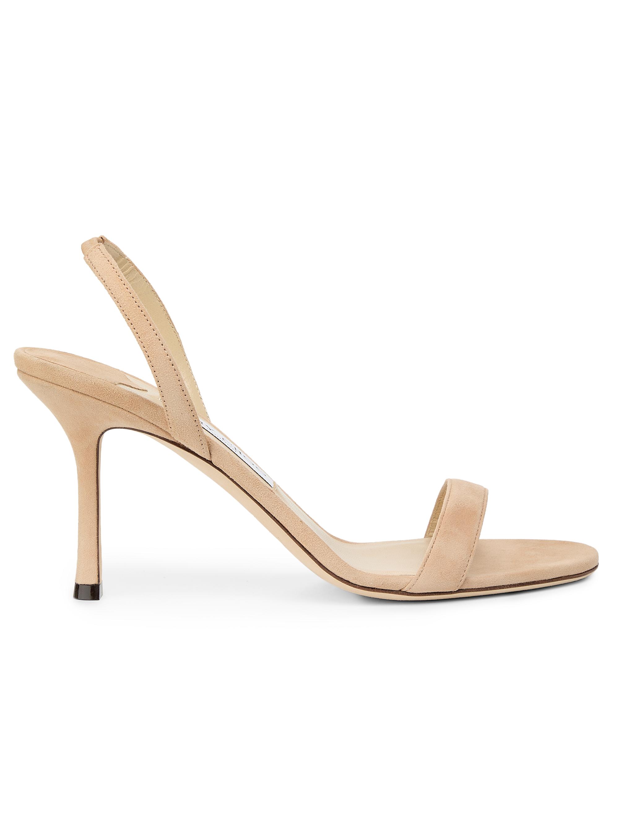 Jimmy Choo Women's Jenn 85MM Suede Slingback Sandals - Chai