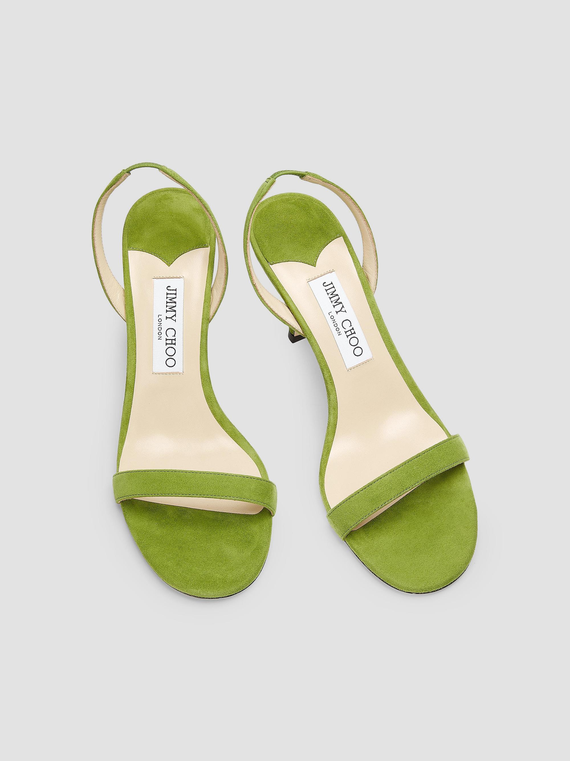 Jimmy Choo Women's Jenn 85MM Suede Slingback Sandals - Clover | Thumbnail 4