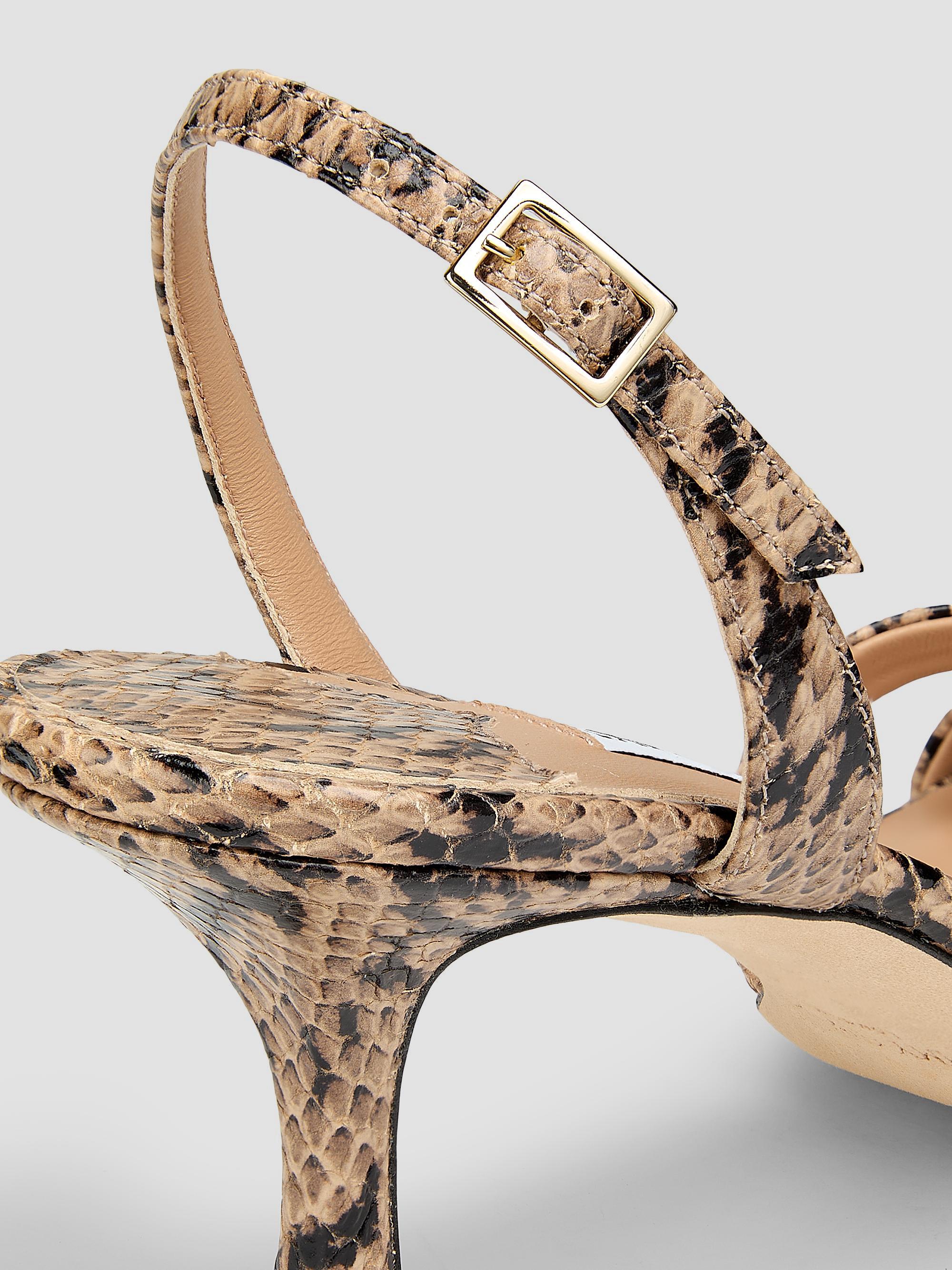 Jimmy Choo Women's Elsy 70MM Snake-Printed Leather Sandals - Chai | Thumbnail 5