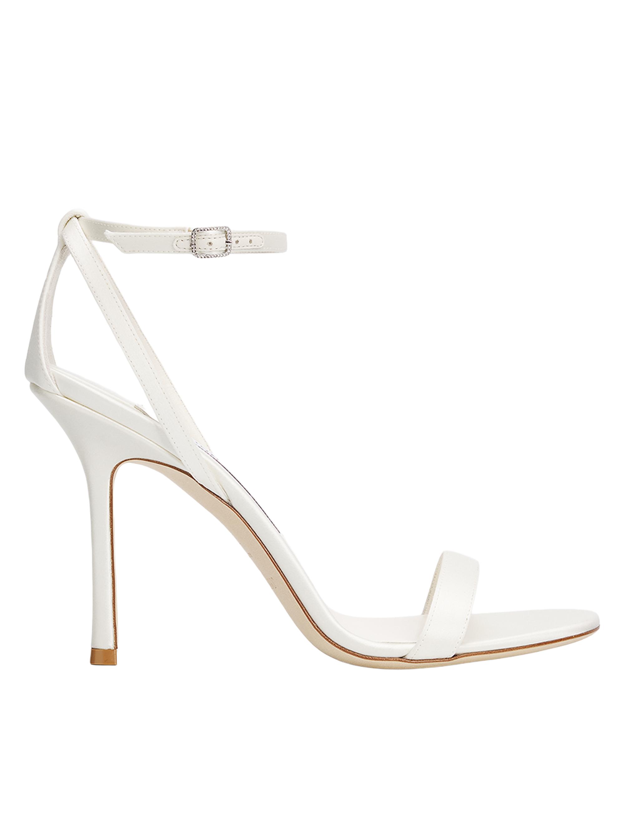 Jimmy Choo Women's Moza 100MM Crystal-Buckle Satin Sandals -