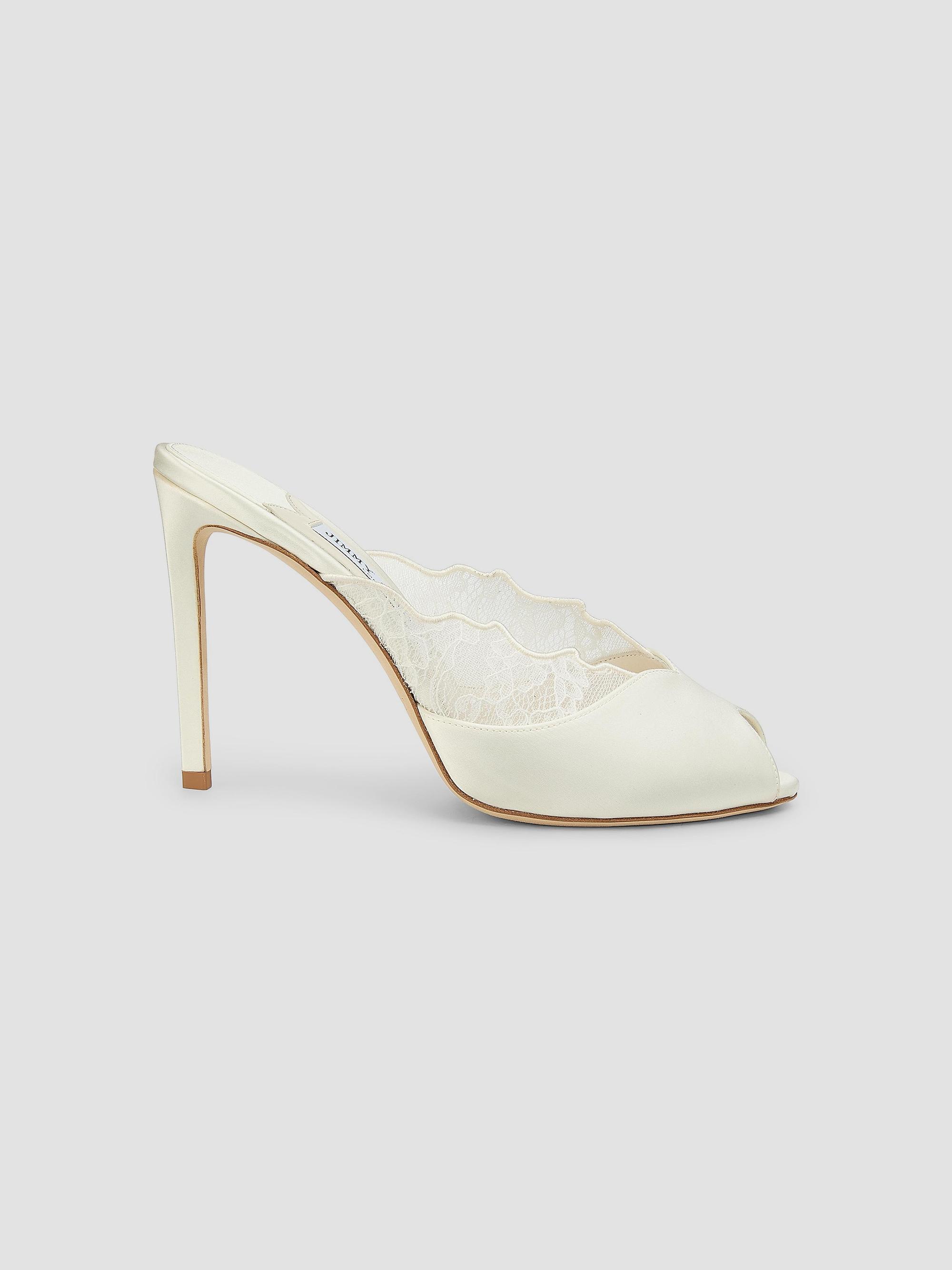 Jimmy Choo Brigitte 100MM Lace Stiletto Mules | Saks Fifth Avenue