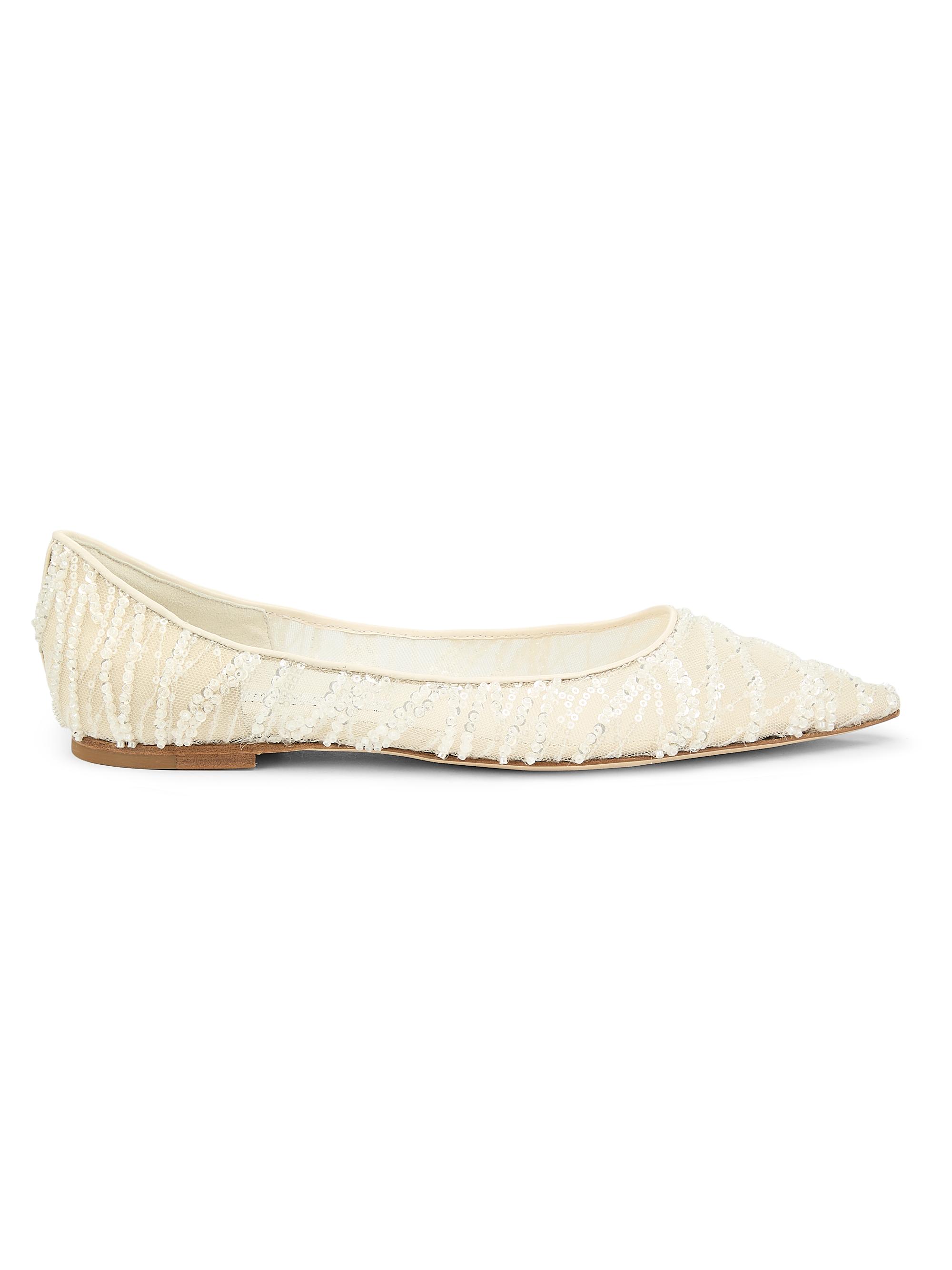 Jimmy Choo Women's Love Mesh & Sequins Ballet Flats -
