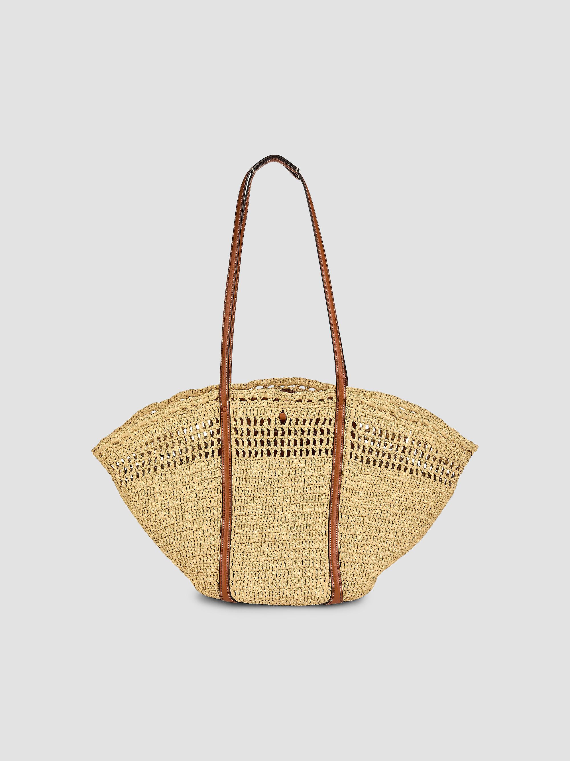 LOEWE Small Leather-Trimmed Woven Basket Bag | Saks Fifth Avenue