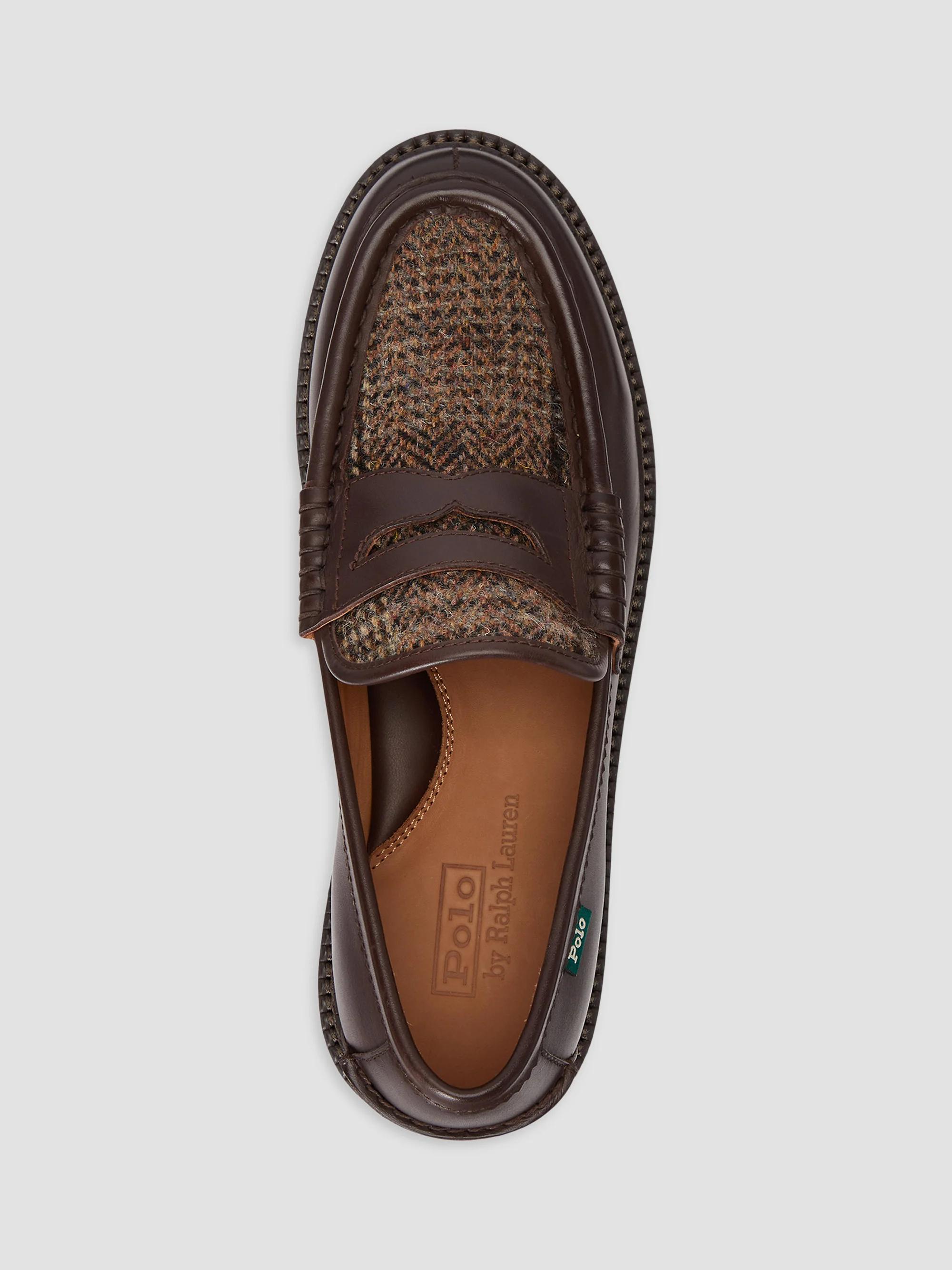 Polo Ralph Lauren Jett Leather & Tweed Penny Loafers | Saks Fifth