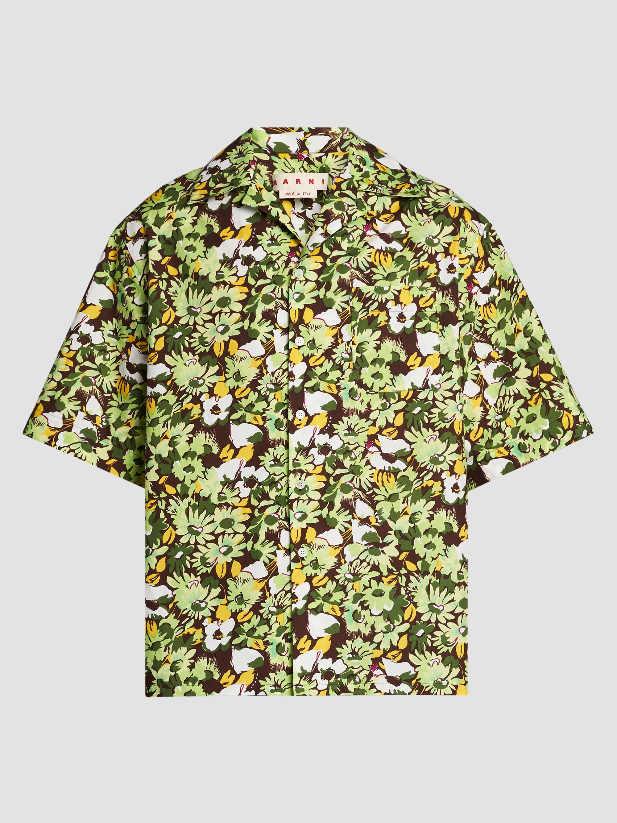 Marni Men's Floral Cotton Poplin Camp Shirt - Light Green | Thumbnail 6