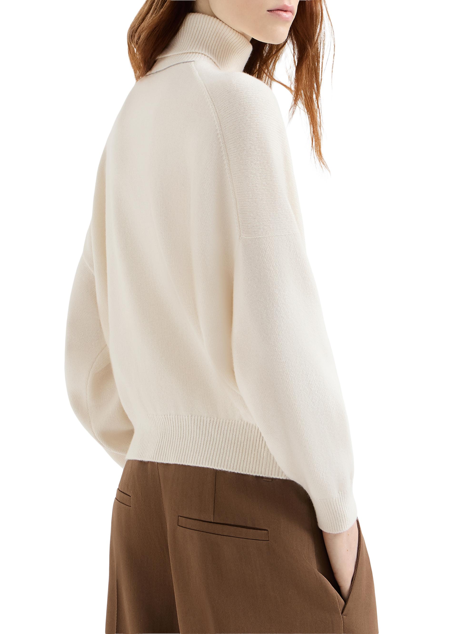 Brunello Cucinelli Cashmere Turtleneck Sweater with Monili | Saks
