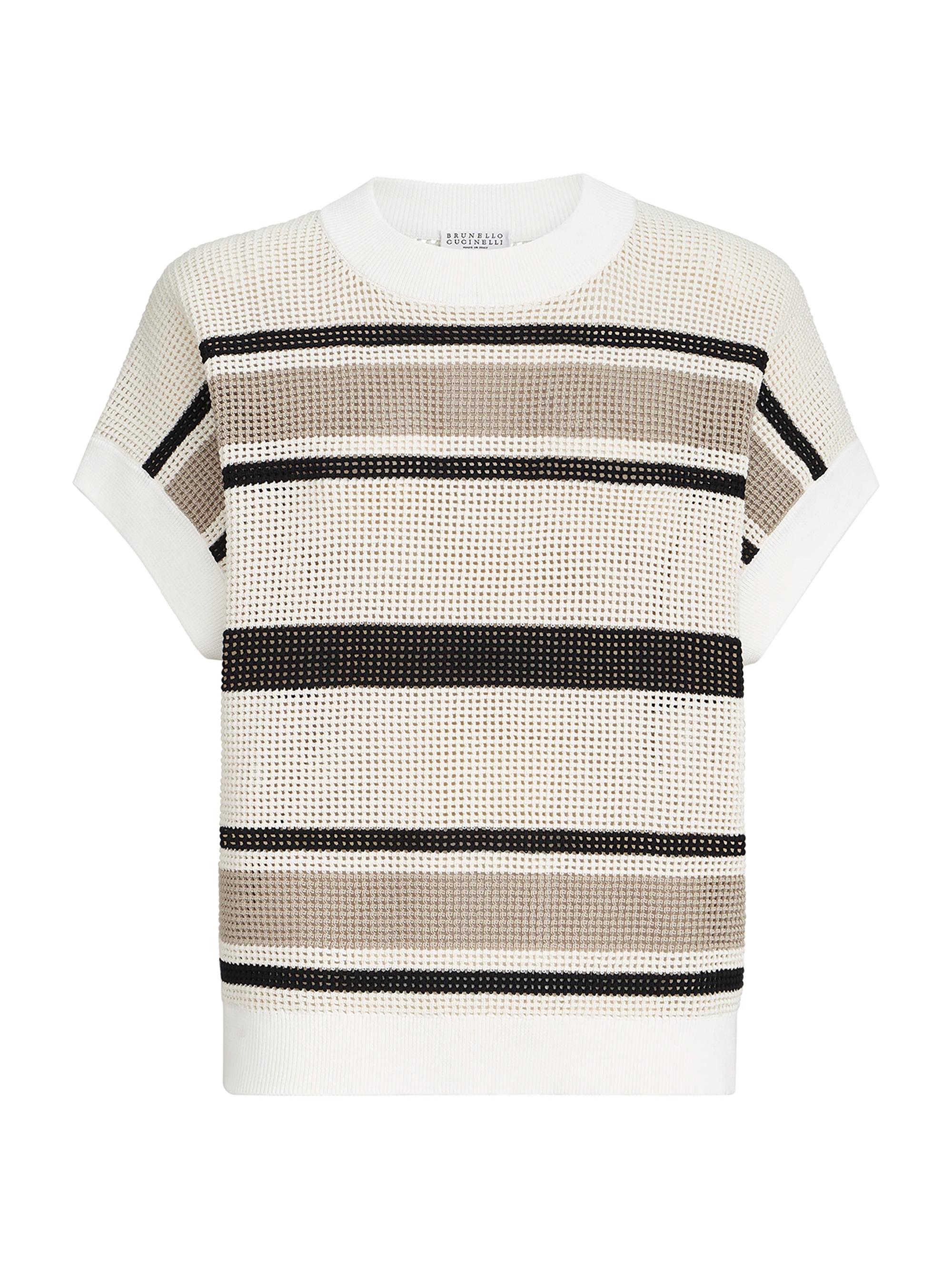 Brunello Cucinelli Virgin Wool, Cashmere and Silk Knit T-Shirt