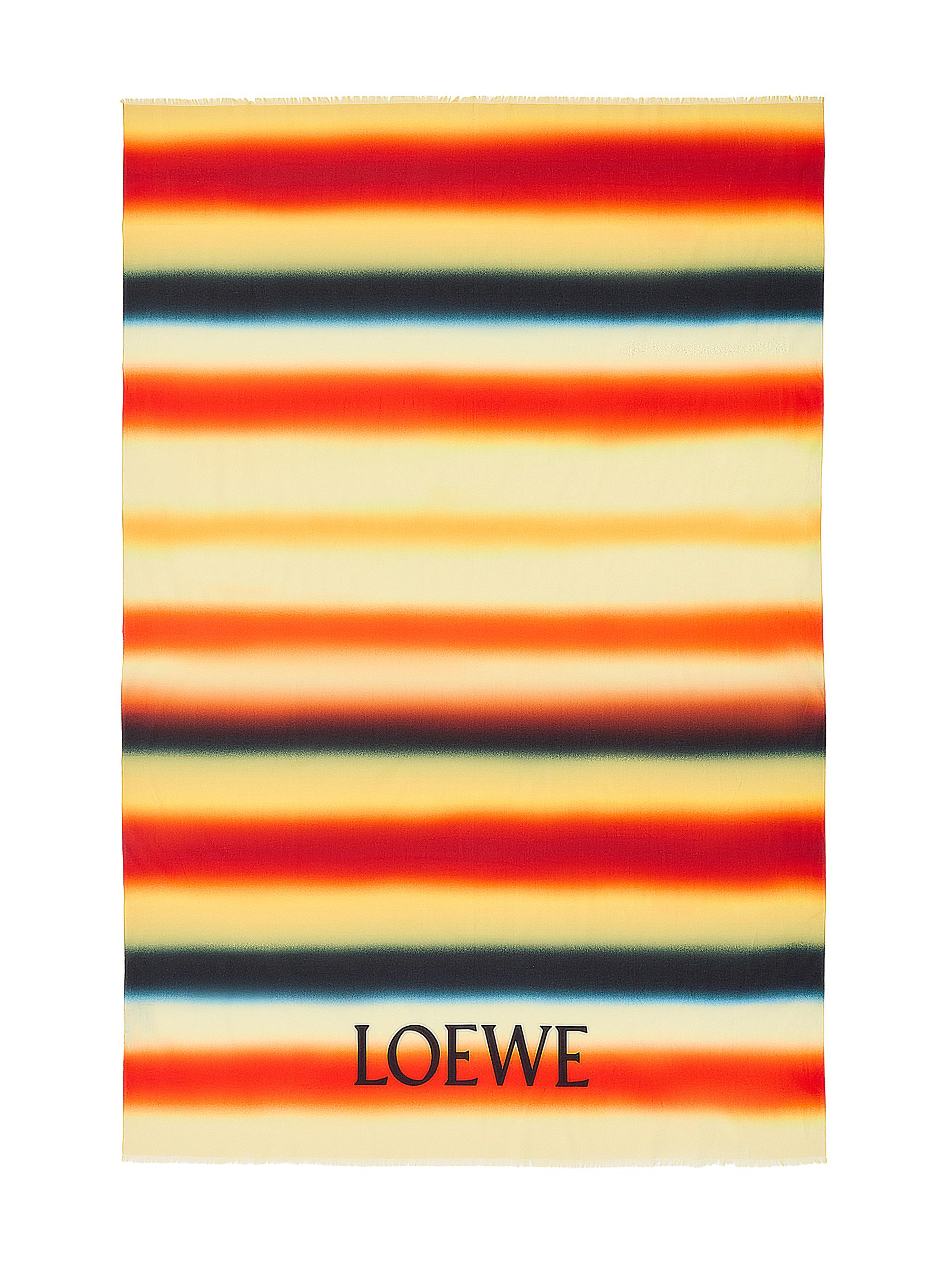 LOEWE Women's  x Paula's Ibiza Logo Striped Cotton Pareo - Orange Multicolor - Women's Clothing