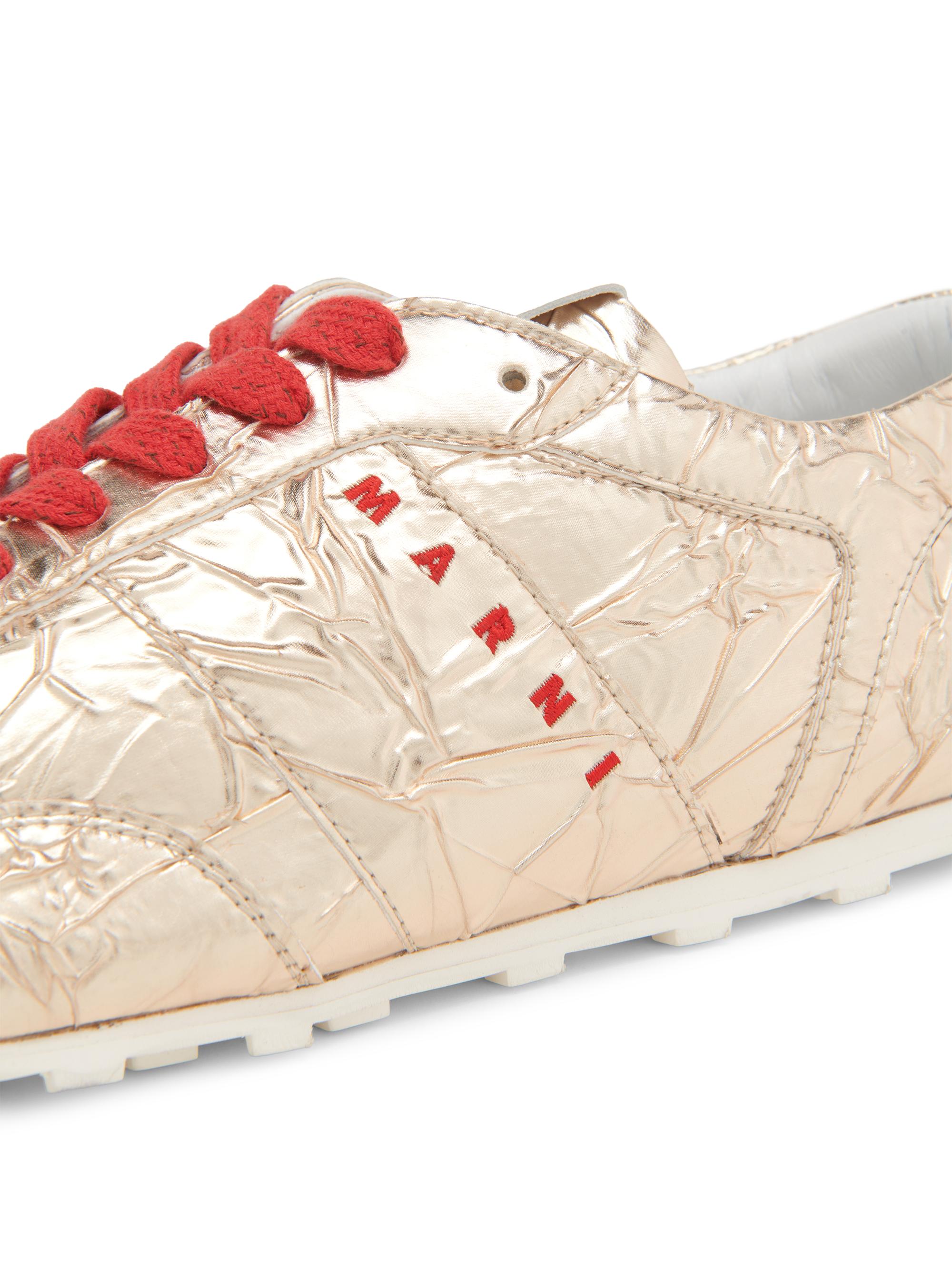 ✴︎mim✴︎ Marni Metallic Crinkle Low-Top Sneakers | Saks Fifth Avenue