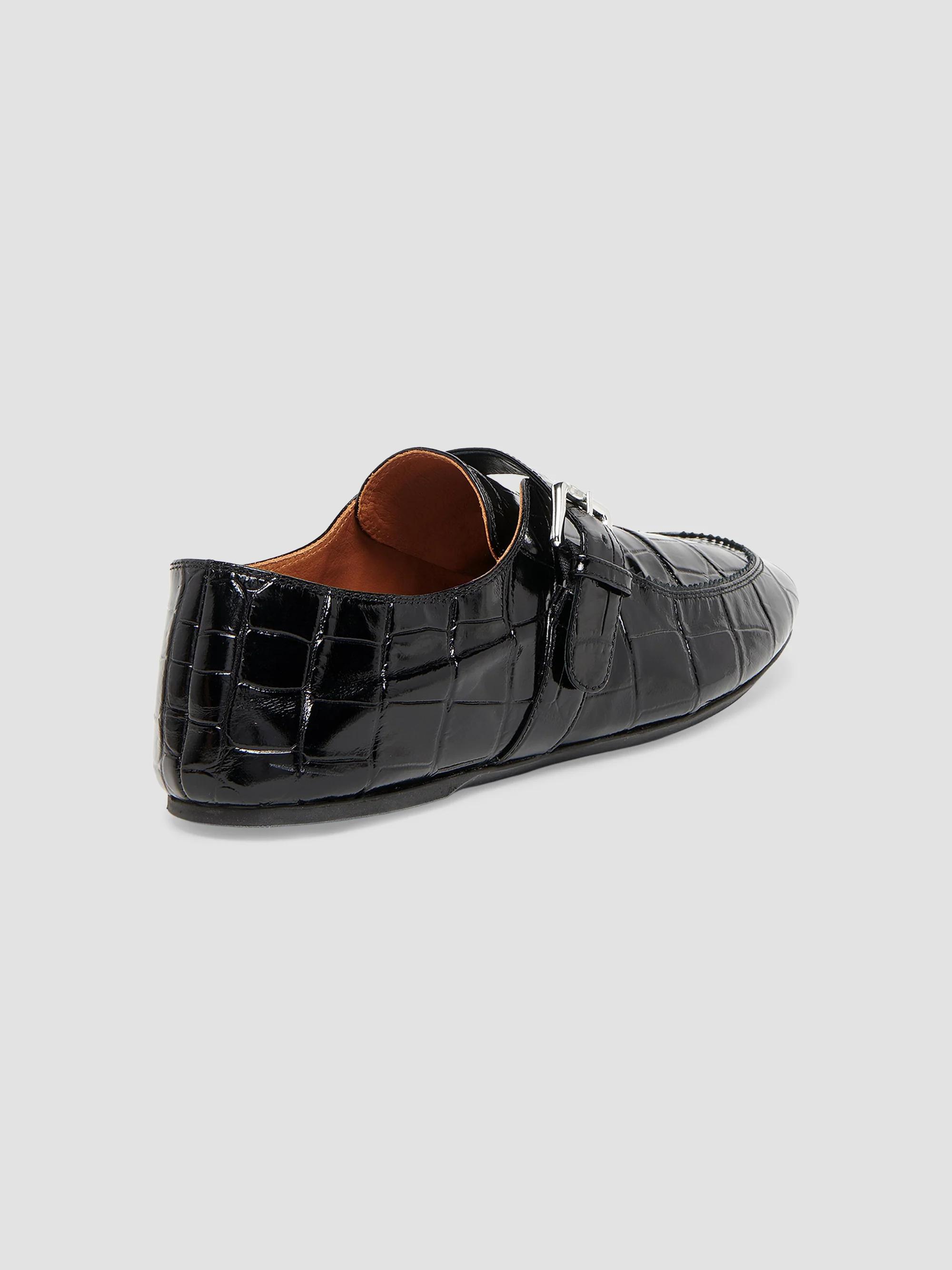 Marni Moc Toe Croc-Embossed Patent Leather Loafers | Saks Fifth Avenue