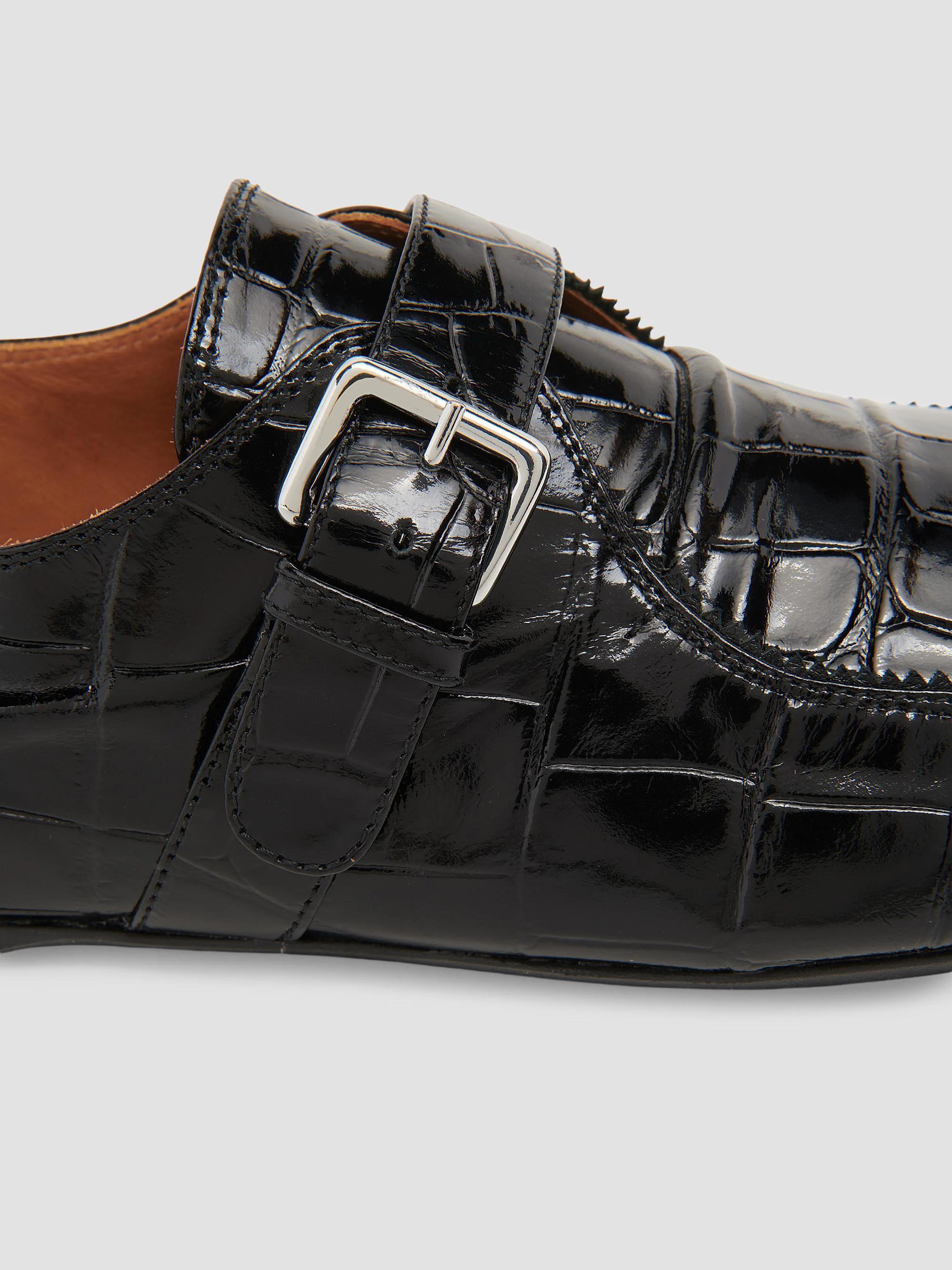 Marni Moc Toe Croc-Embossed Patent Leather Loafers | Saks Fifth Avenue