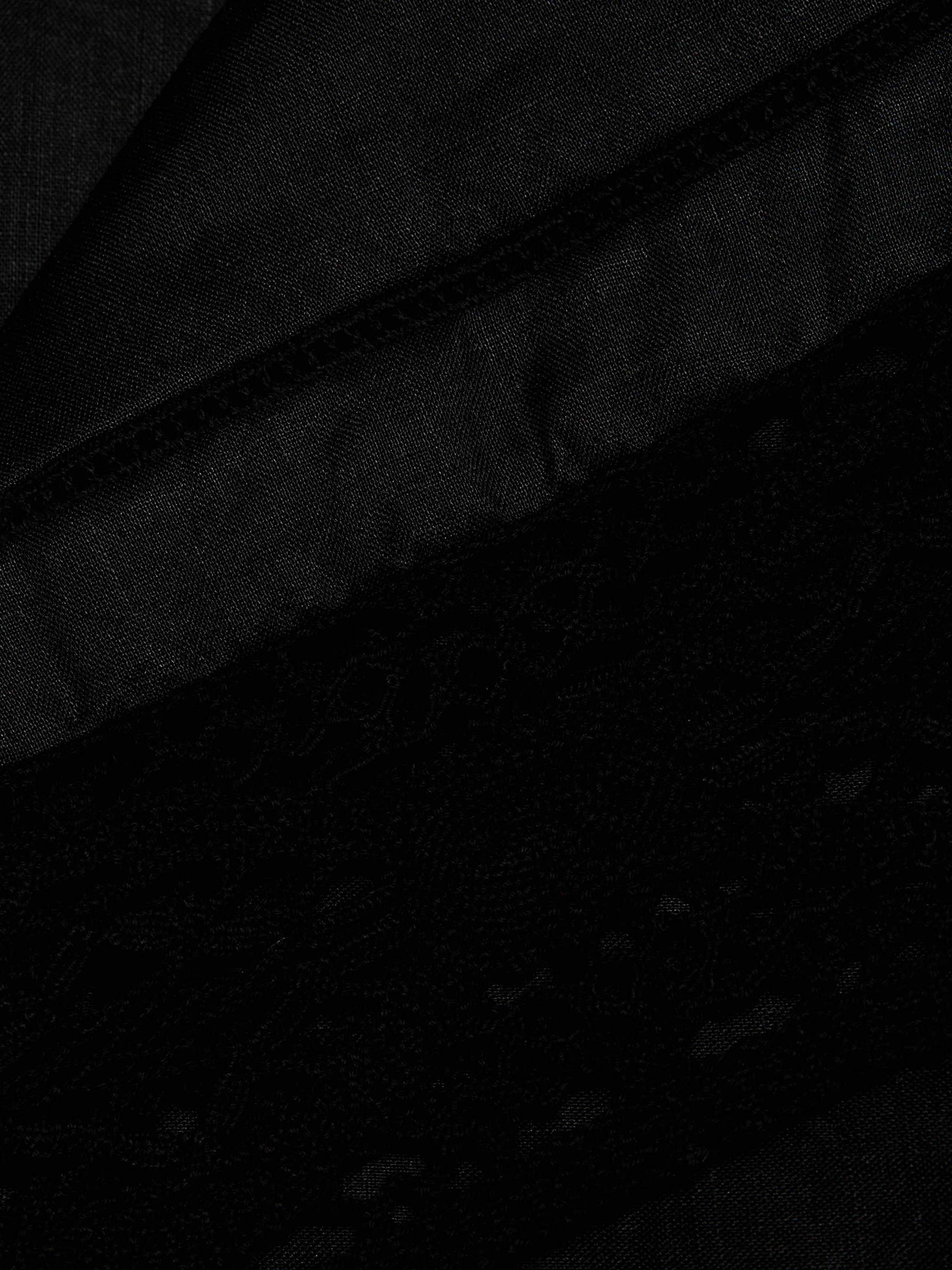 FRAME Women's The Heirloom Lace-Trim Minidress - Black | Thumbnail 7