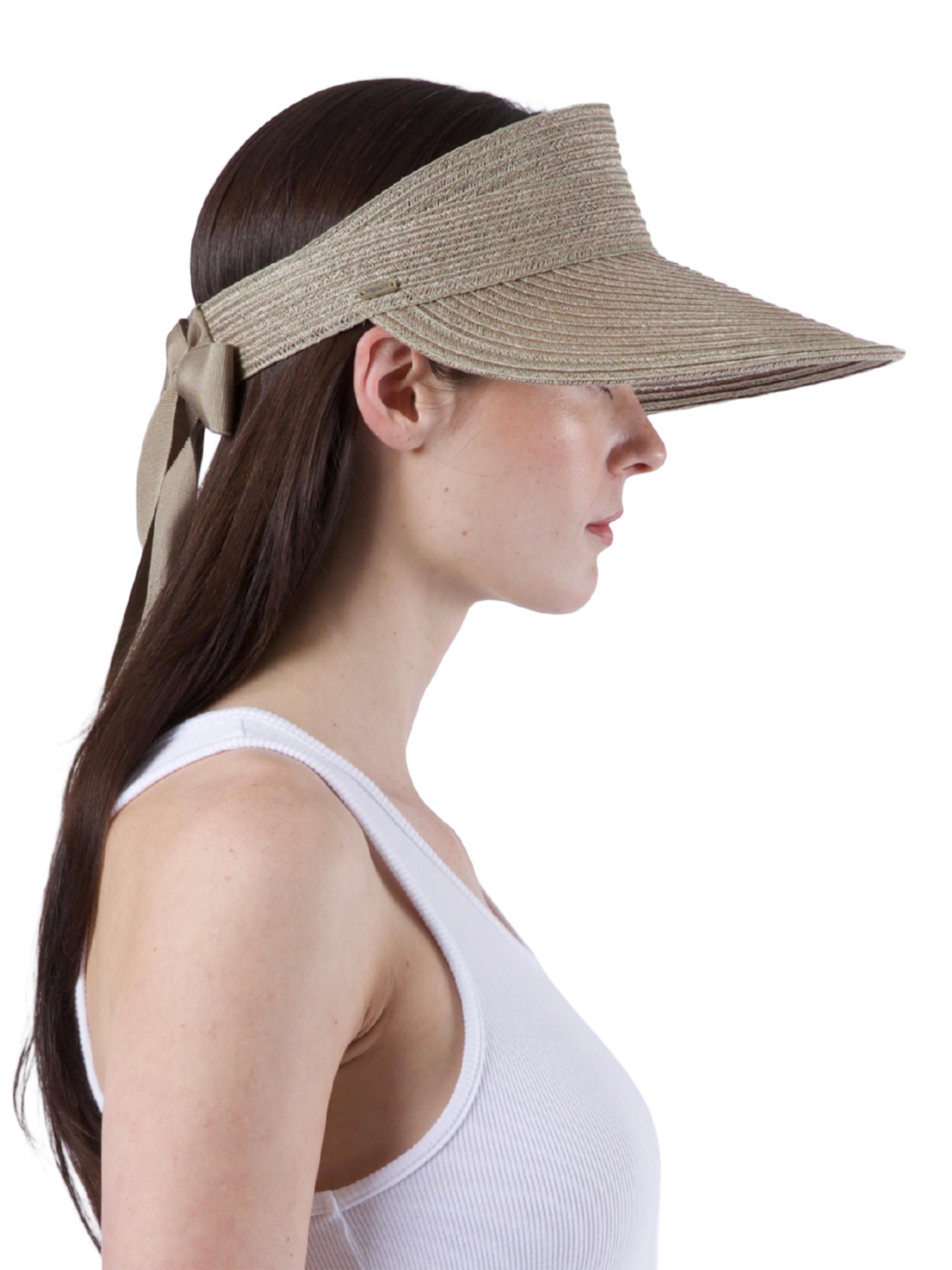 Eugenia Kim Women's Ricky Vented Hemp-Blend Visor - Khaki | Thumbnail 5