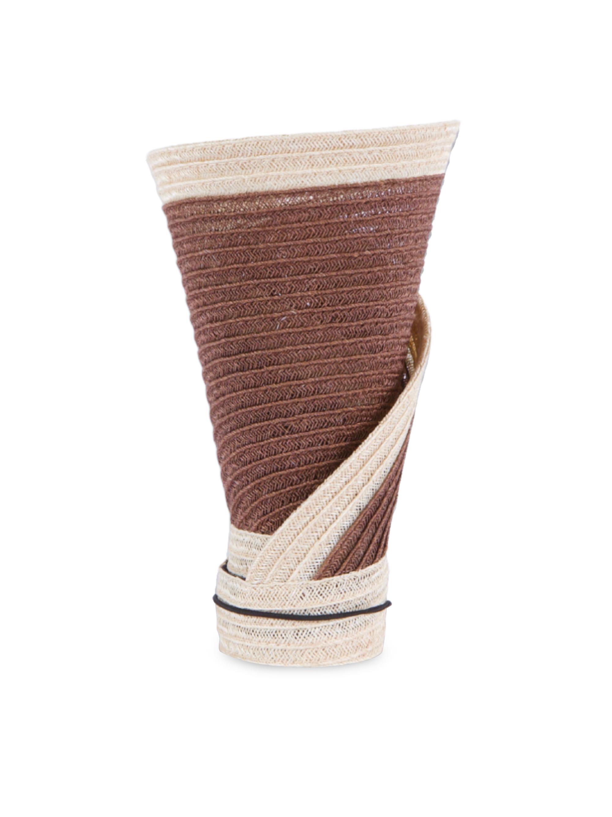 Eugenia Kim Women's Trixie Colorblocked Hemp-Blend Visor - Natural Chocolate | Thumbnail 7
