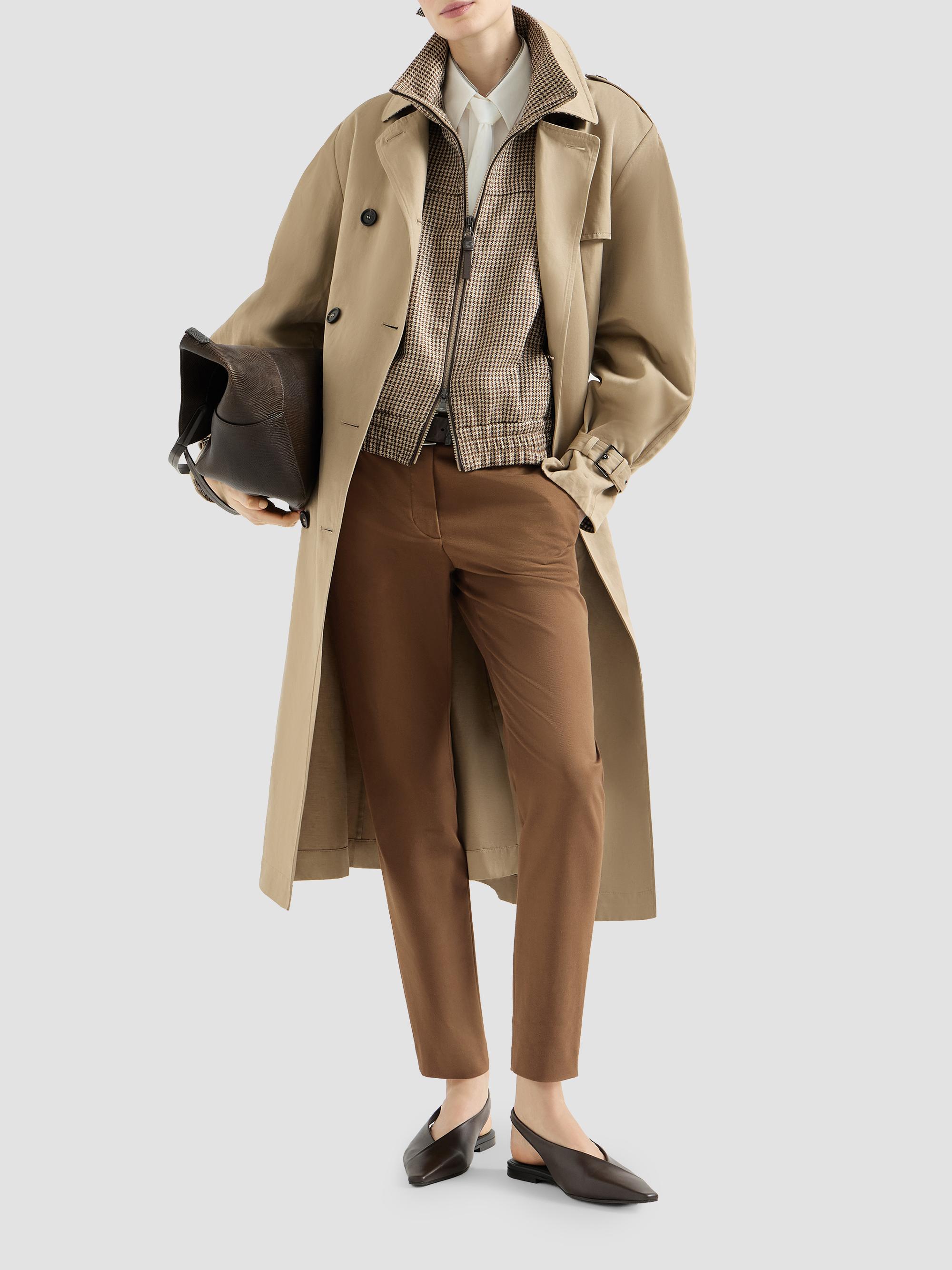 Brunello Cucinelli Stretch Cotton Cover Slim Fit Trousers | Saks