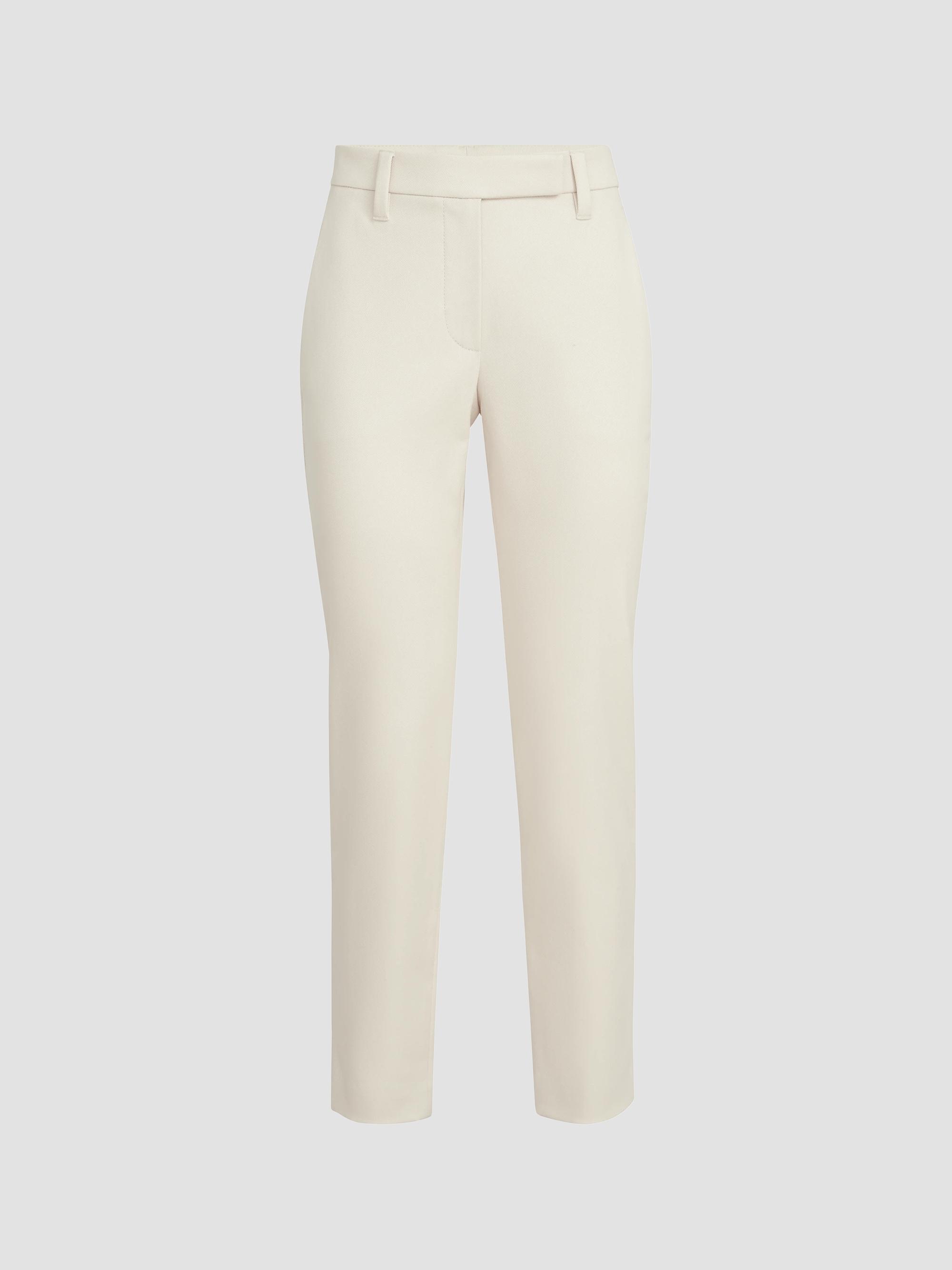 Brunello Cucinelli Women's Stretch Cotton Cover Slim Fit Trousers - Milk | Thumbnail 7