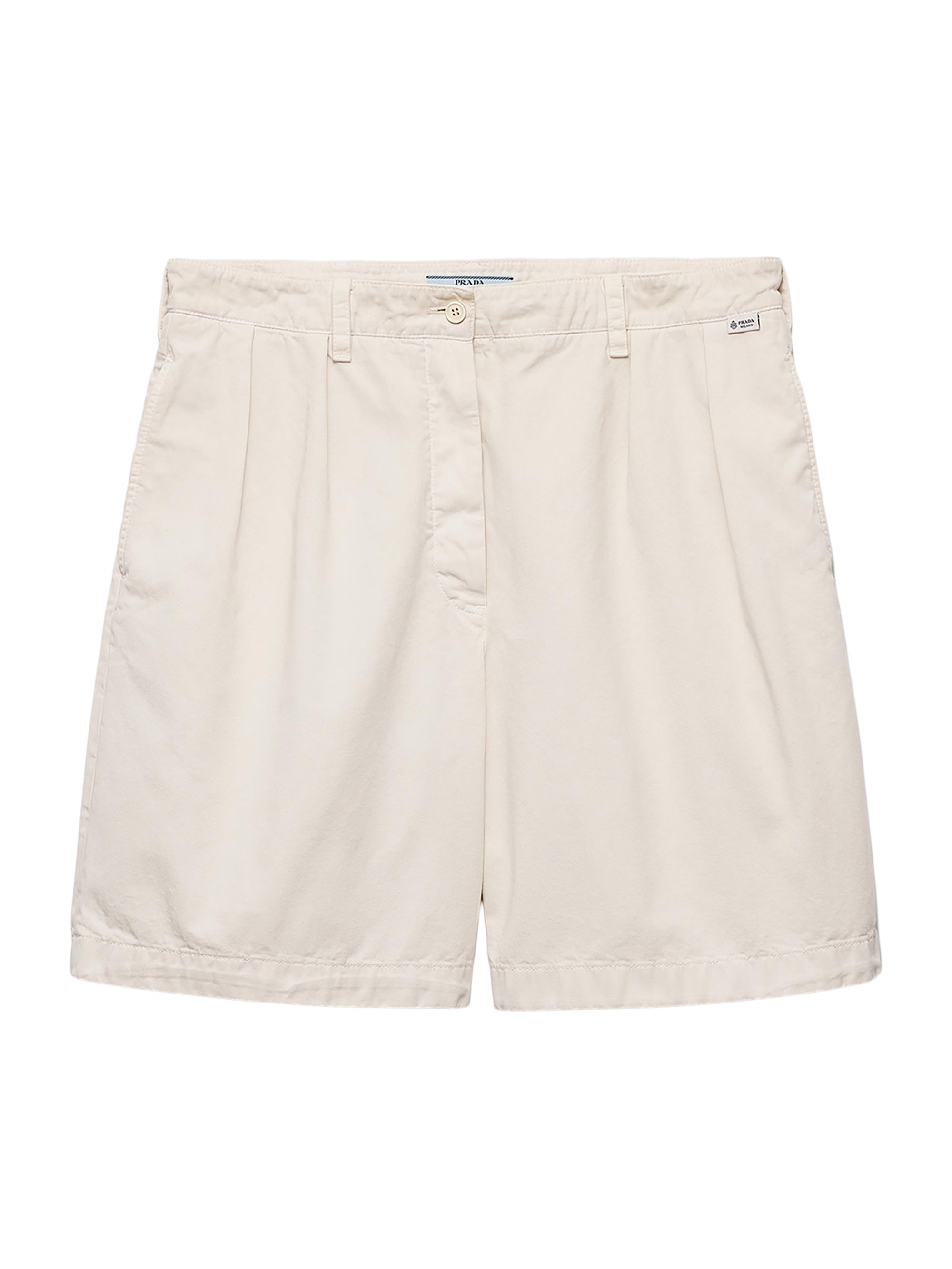 Prada Women's Old Gabardine Bermudas - Beige