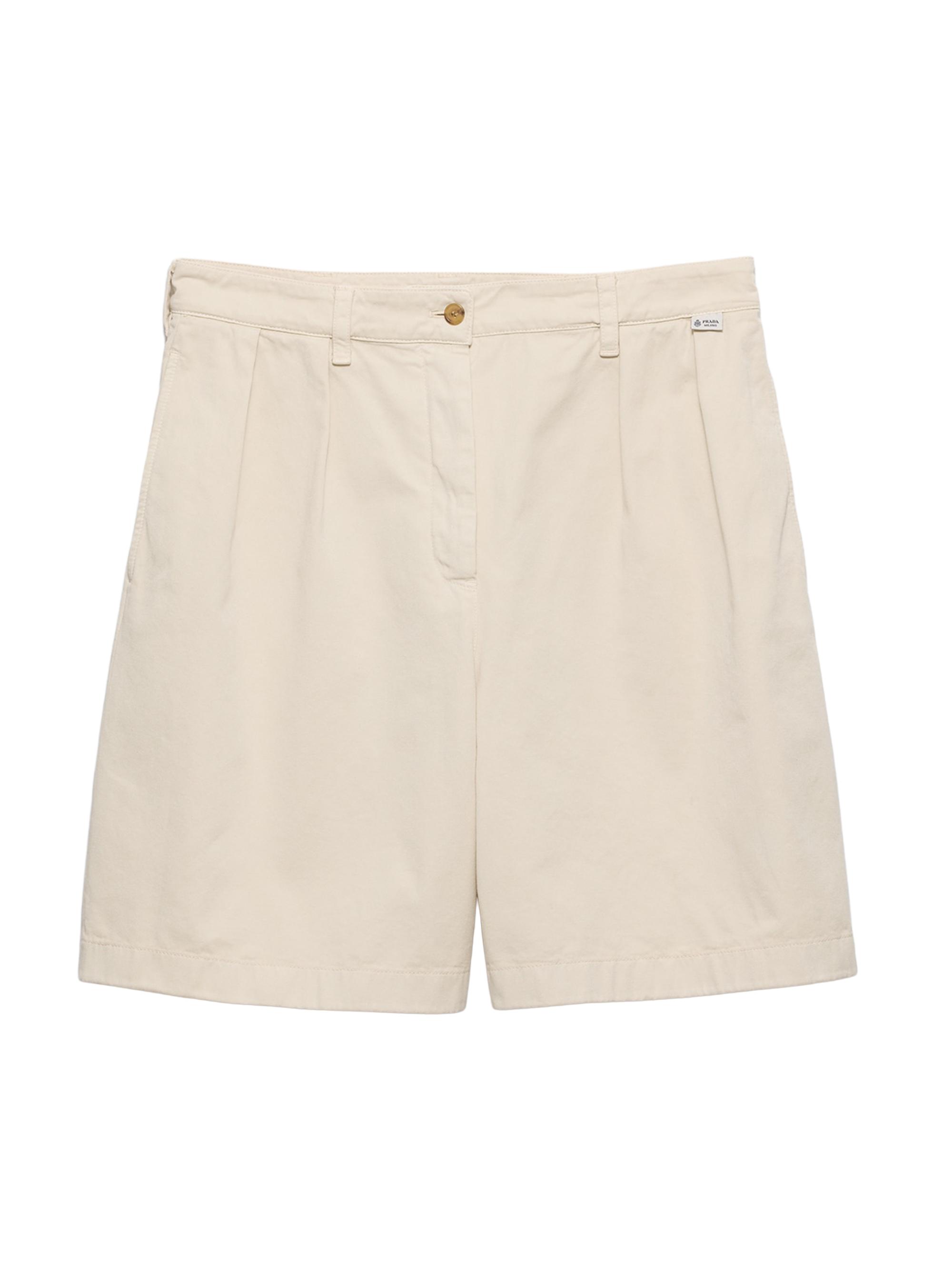 Prada Women's Old Gabardine Bermudas - Khaki