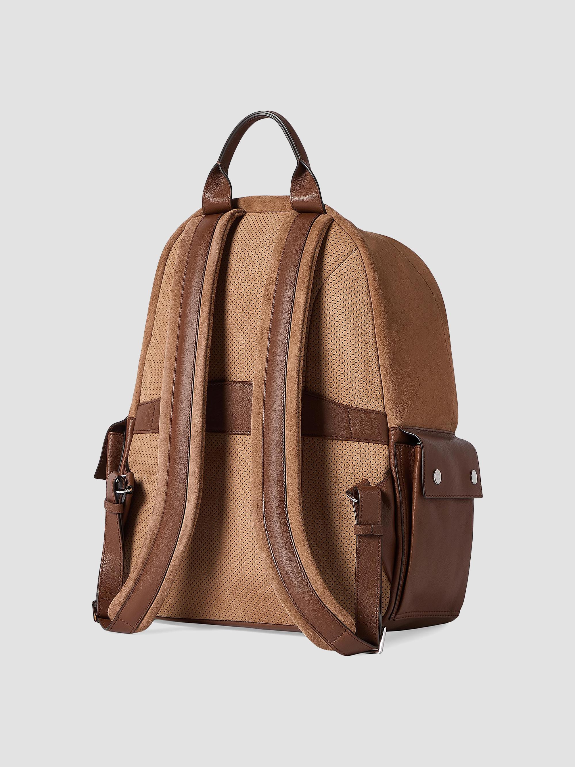 Brunello Cucinelli Suede and Buffalo Leather Travel Backpack