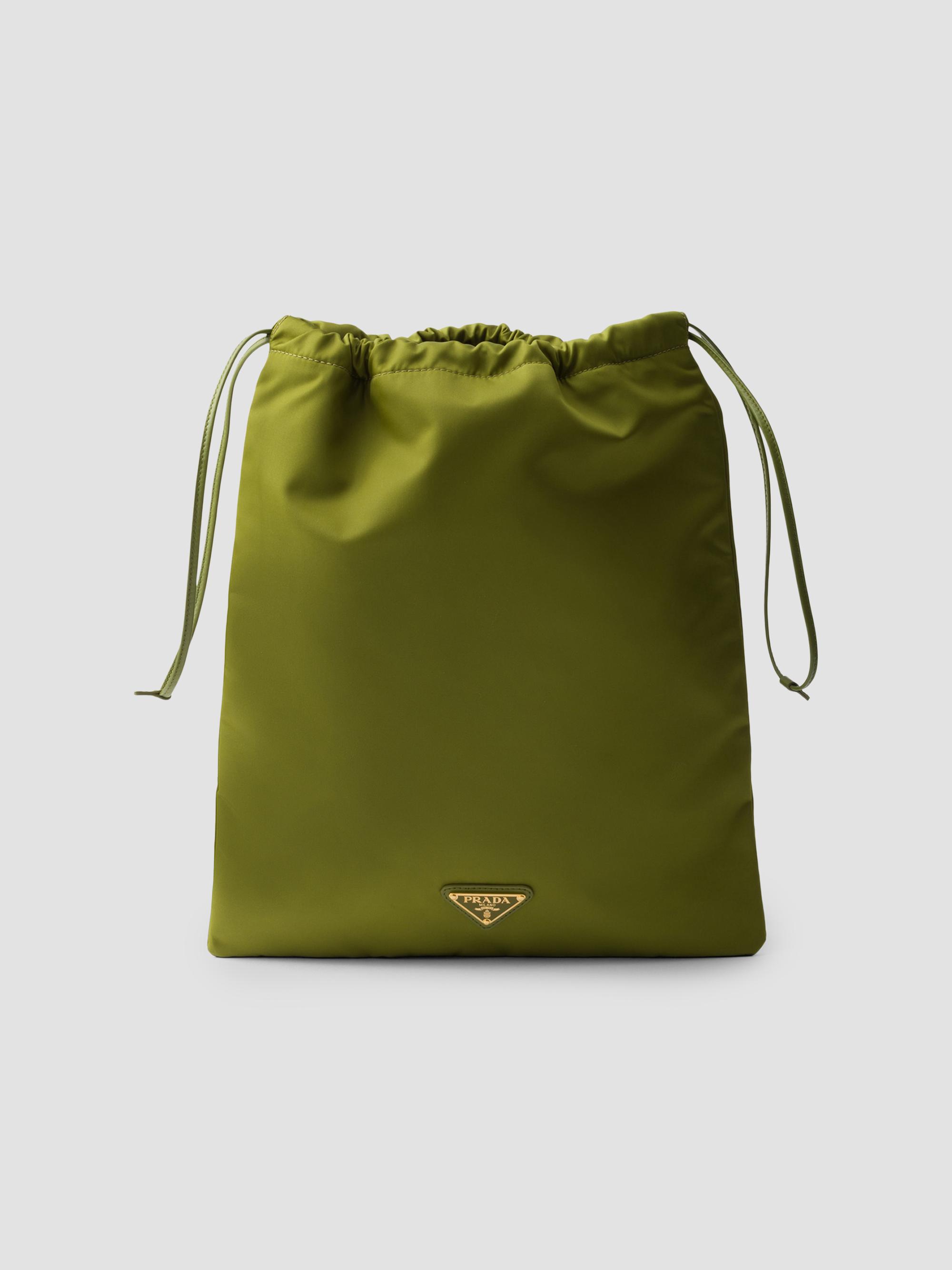 バッグ PRADA Khaki Nylon Drawstring Pouch Y2K Prada Re-Nylon Pouch | Saks Fifth Avenue