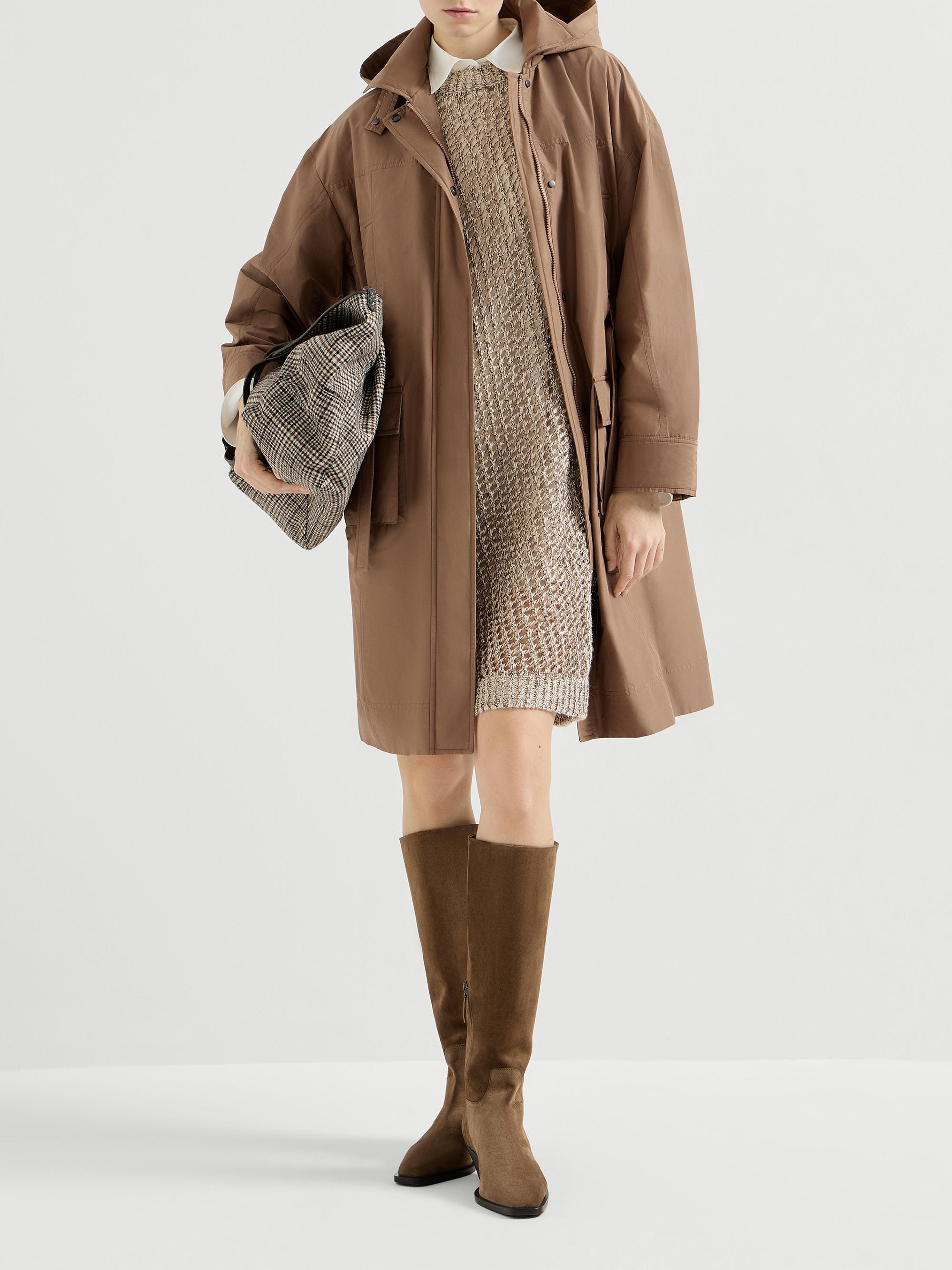 Brunello Cucinelli Dazzling Chiné Net Knit Dress in Silk and Linen