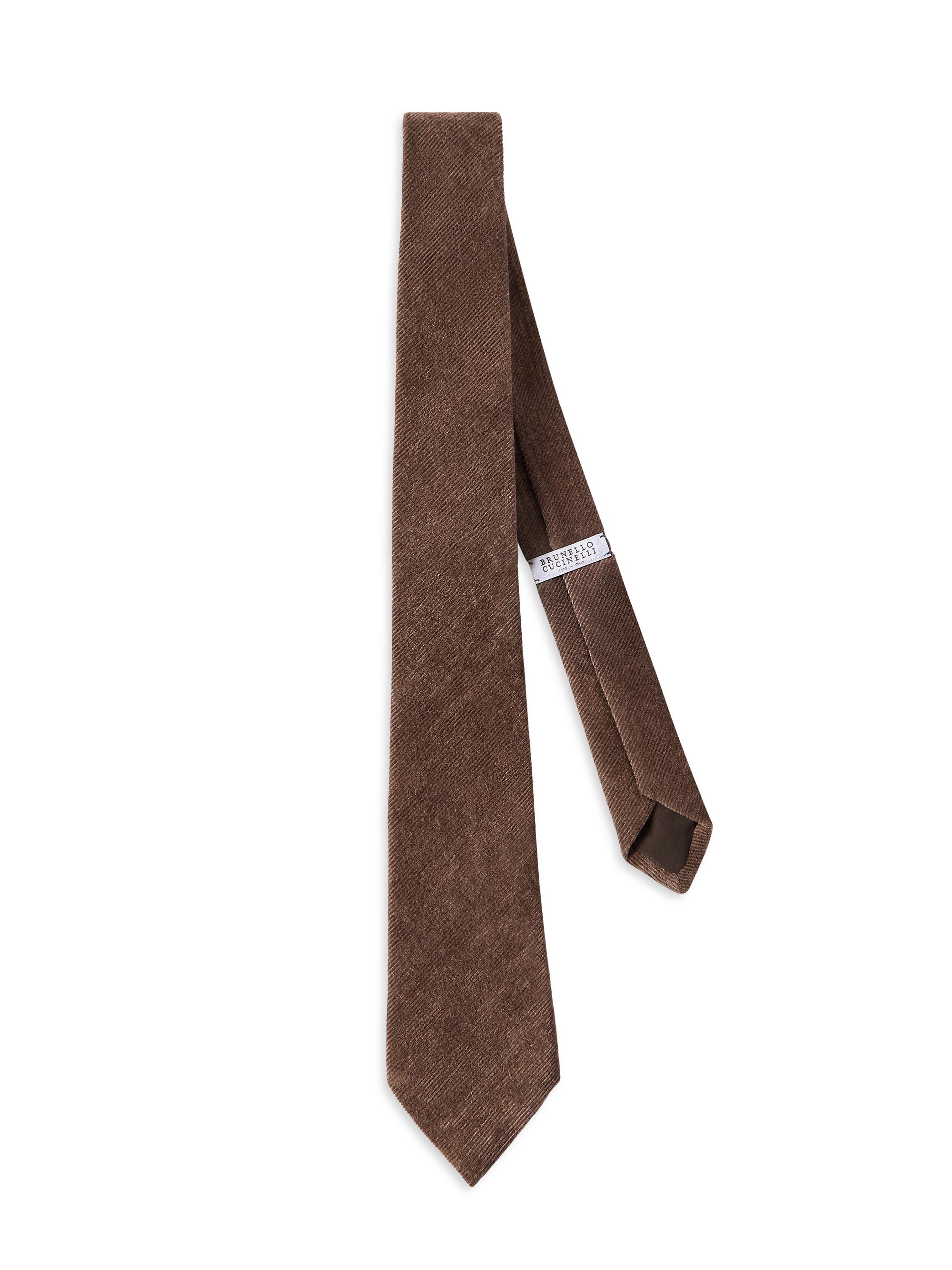 Brunello Cucinelli Women's Fluid Corduroy Tie - Cigar | Thumbnail 4