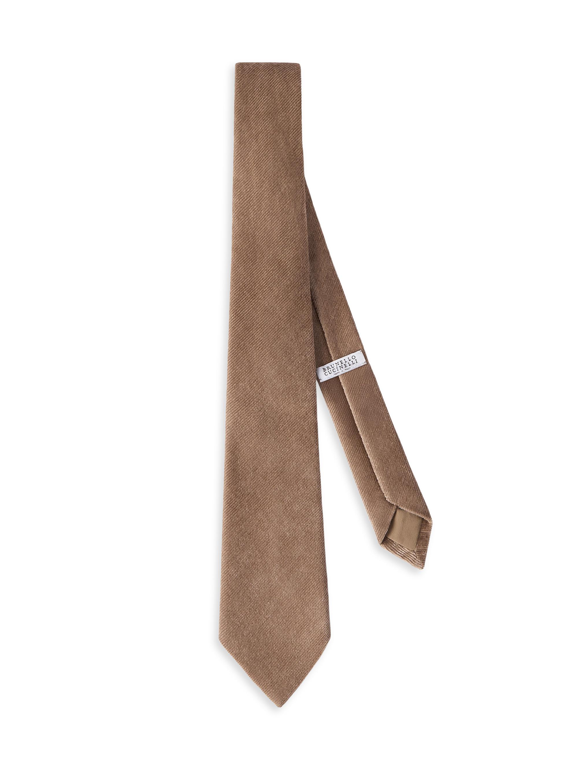Brunello Cucinelli Women's Fluid Corduroy Tie - Espresso | Thumbnail 4