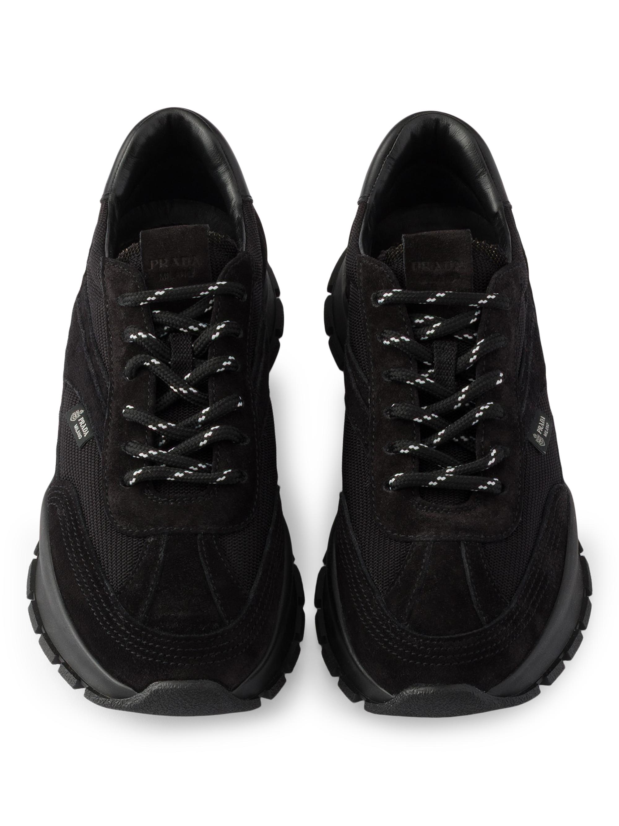 Prada Mesh Fabric and Suede Sneakers | Saks Fifth Avenue