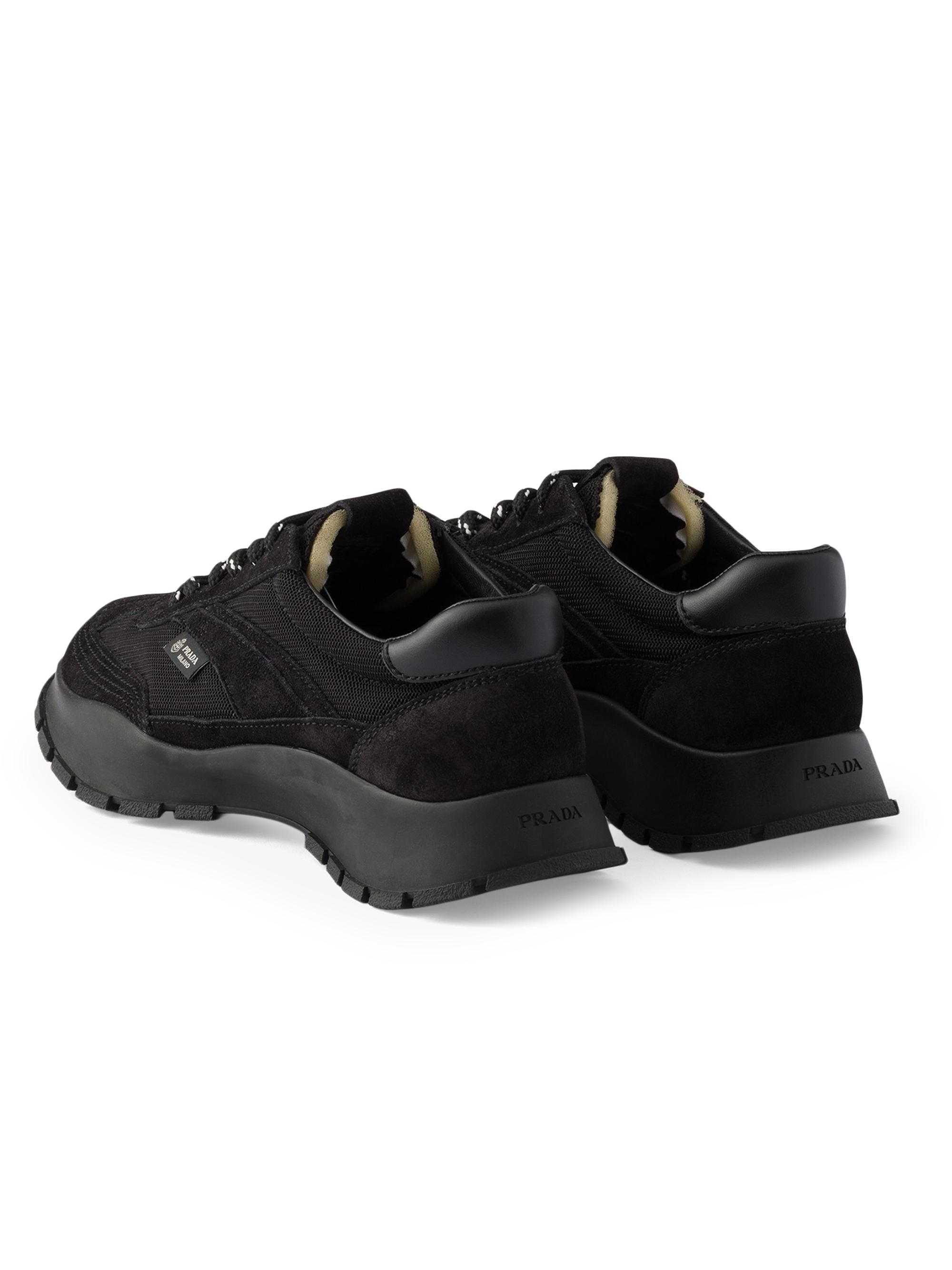 Prada Mesh Fabric and Suede Sneakers | Saks Fifth Avenue