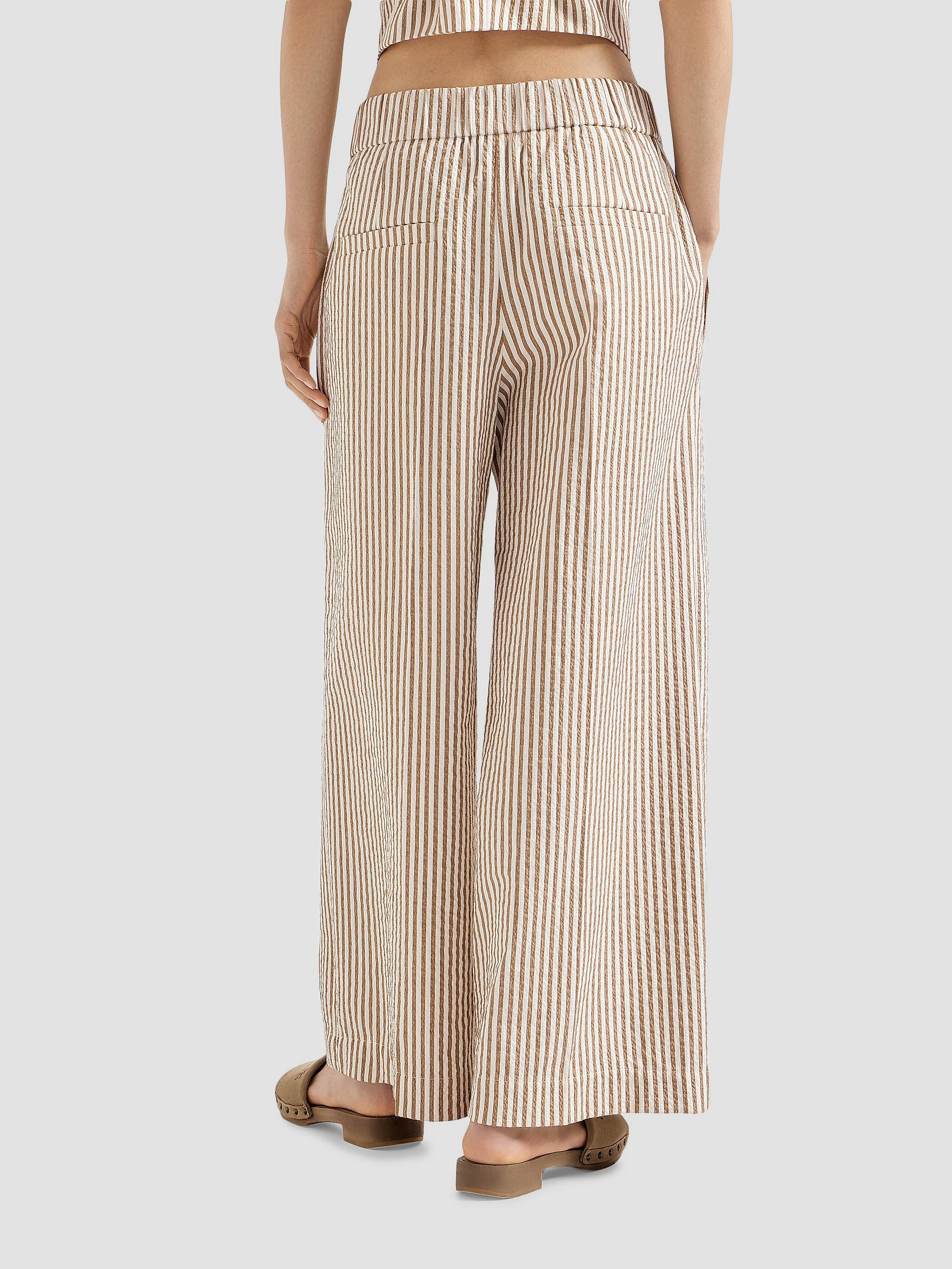 Brunello Cucinelli Techno Cotton Striped Seersucker Baggy Track