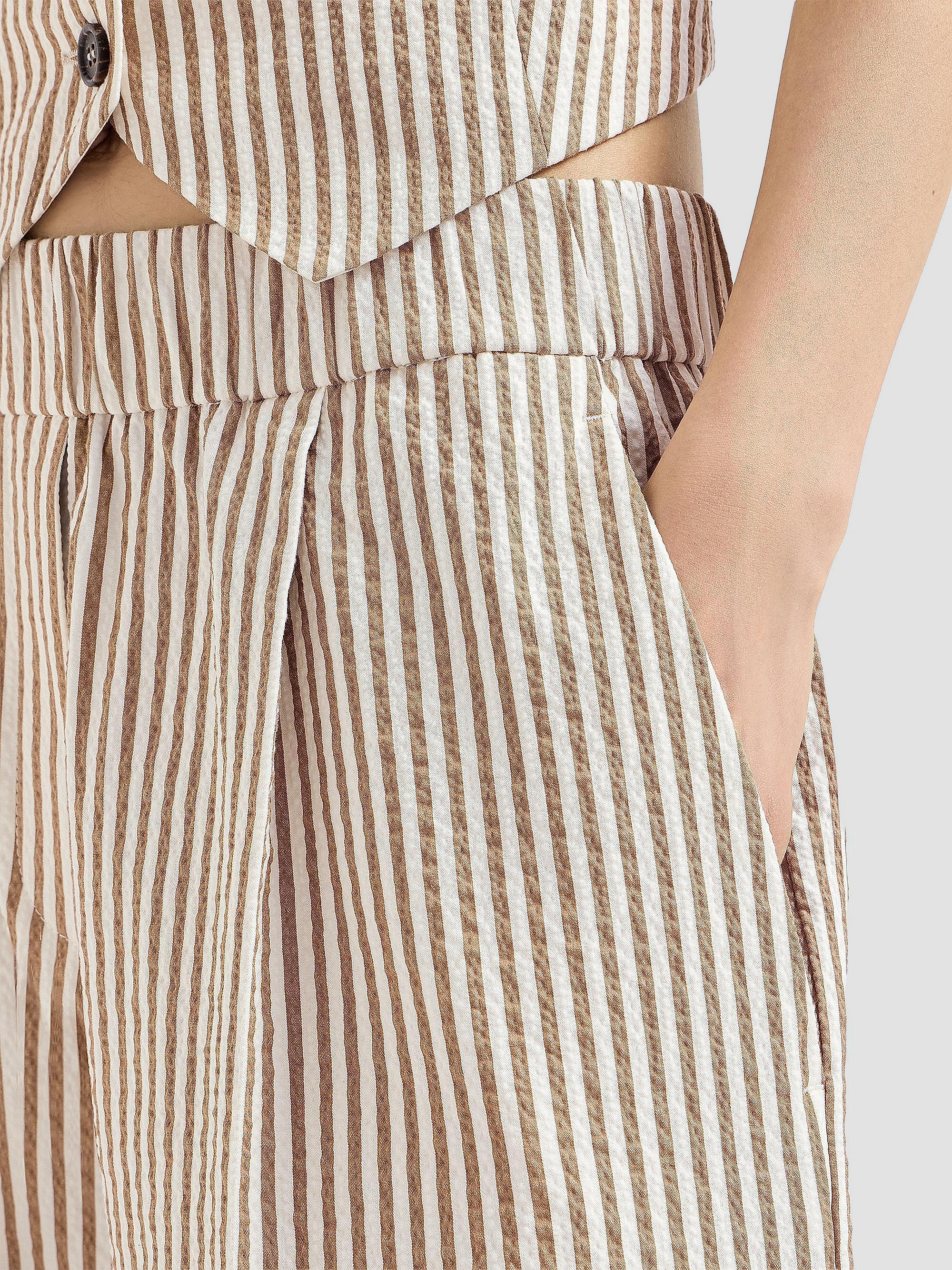Brunello Cucinelli Techno Cotton Striped Seersucker Baggy Track