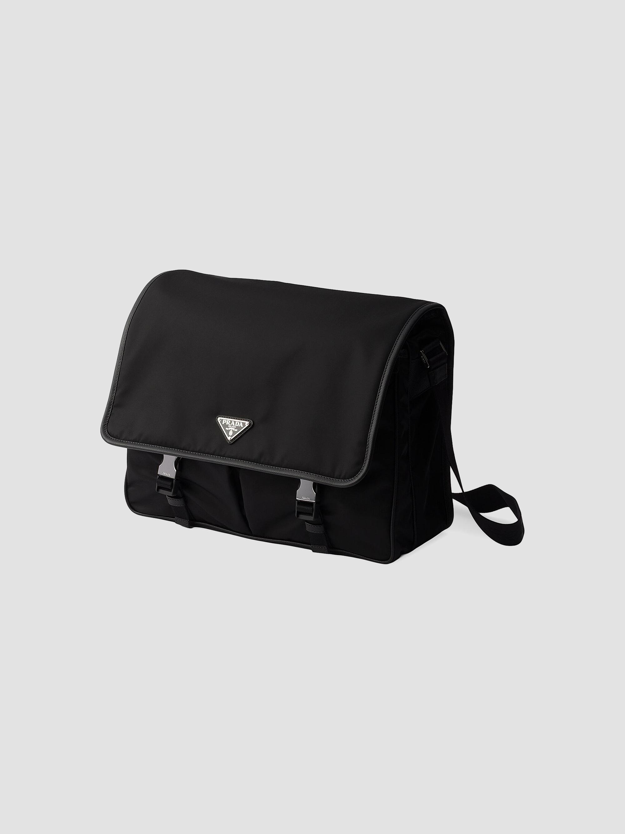 Prada Men's Re-Nylon and Saffiano Leather Shoulder Bag - Black | Thumbnail 4