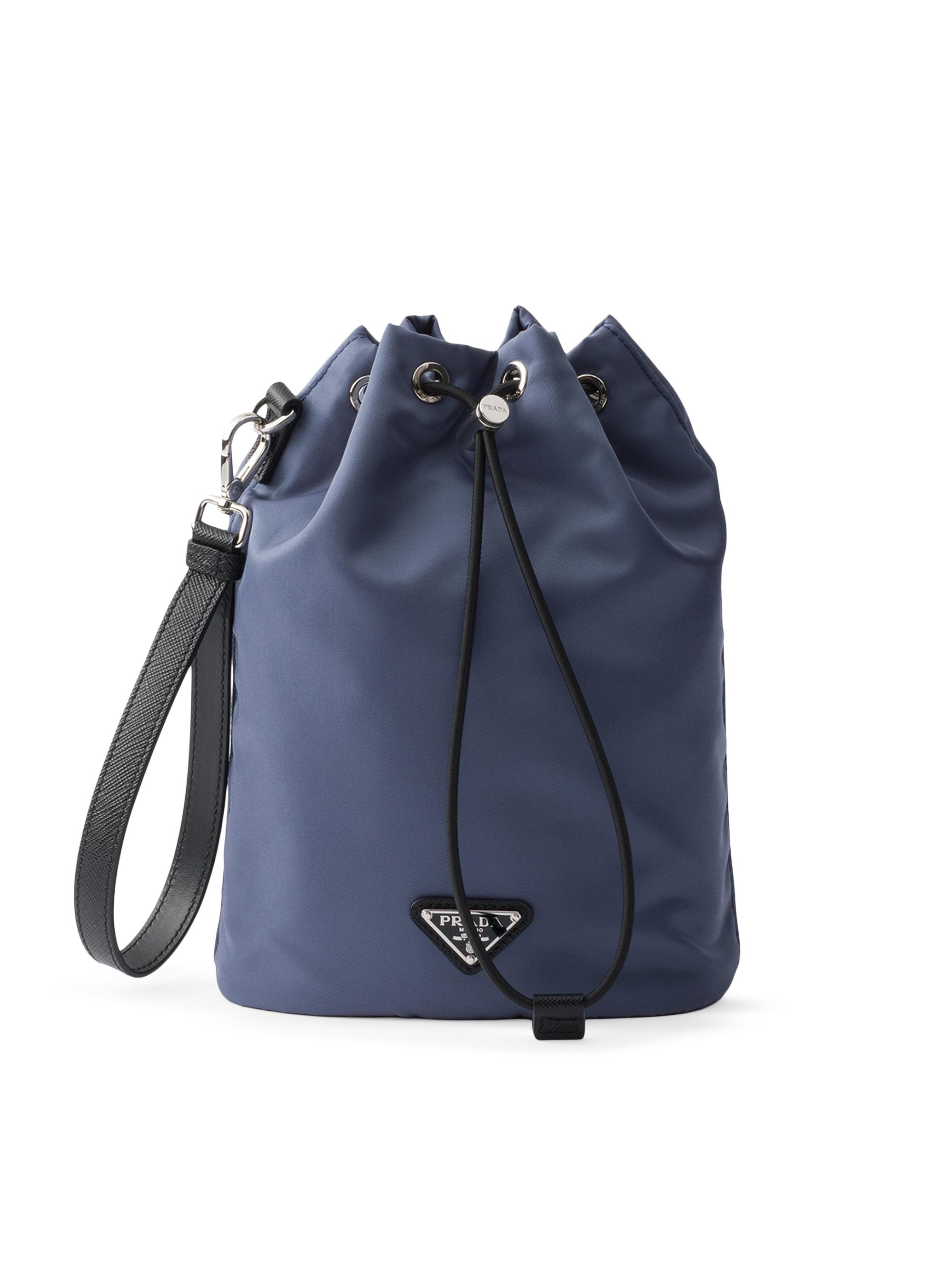 Prada Men's Re-Nylon and Saffiano Leather Pouch - Blue
