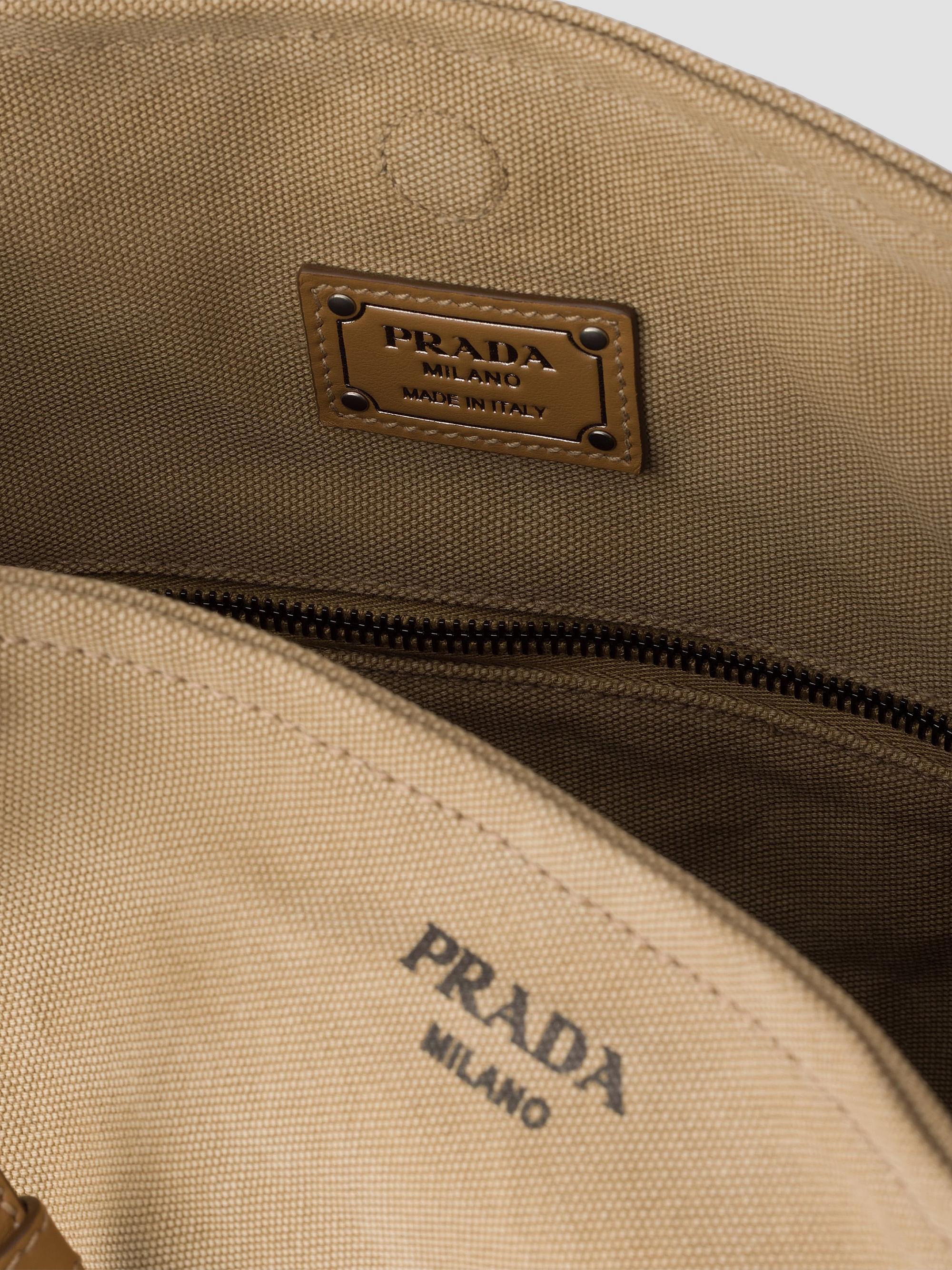 Prada Route Canvas and Leather Shoulder Bag | Saks Fifth Avenue