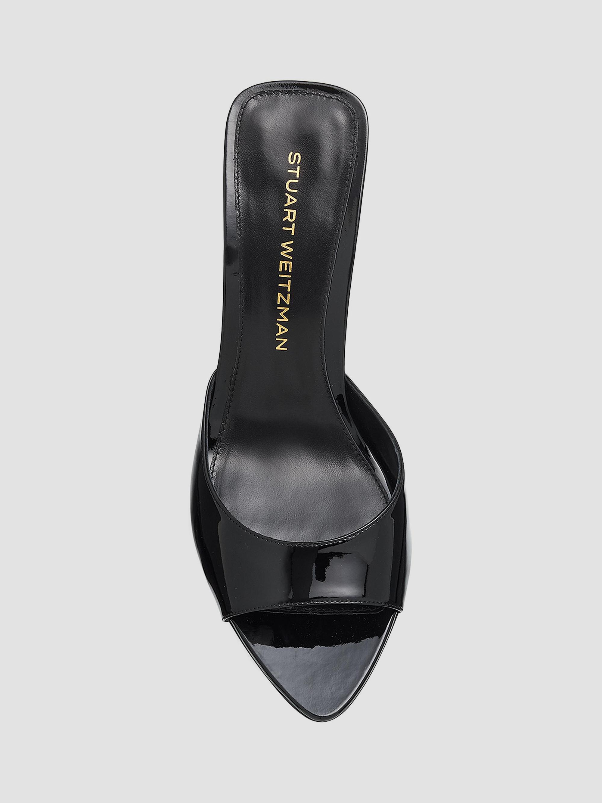 Stuart Weitzman Lexington 85MM Patent Leather Mules | Saks Fifth