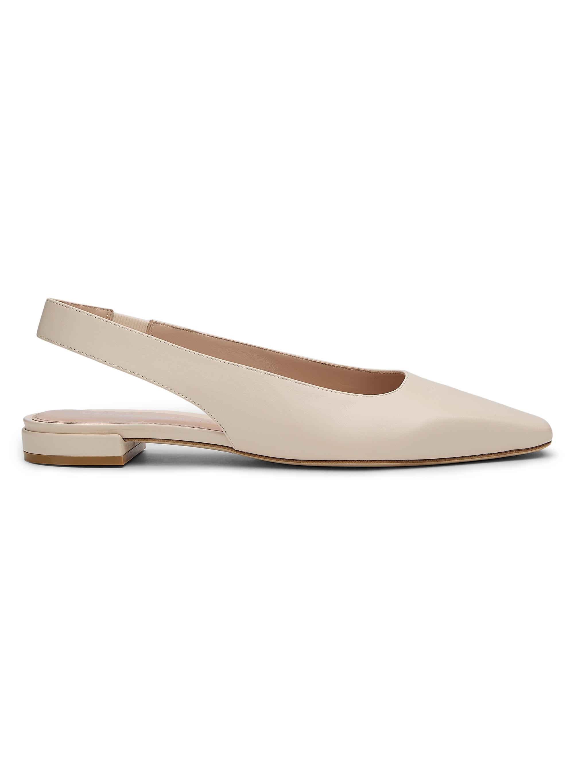 Stuart Weitzman Women's Stassi Leather Slingback Flats - Linen