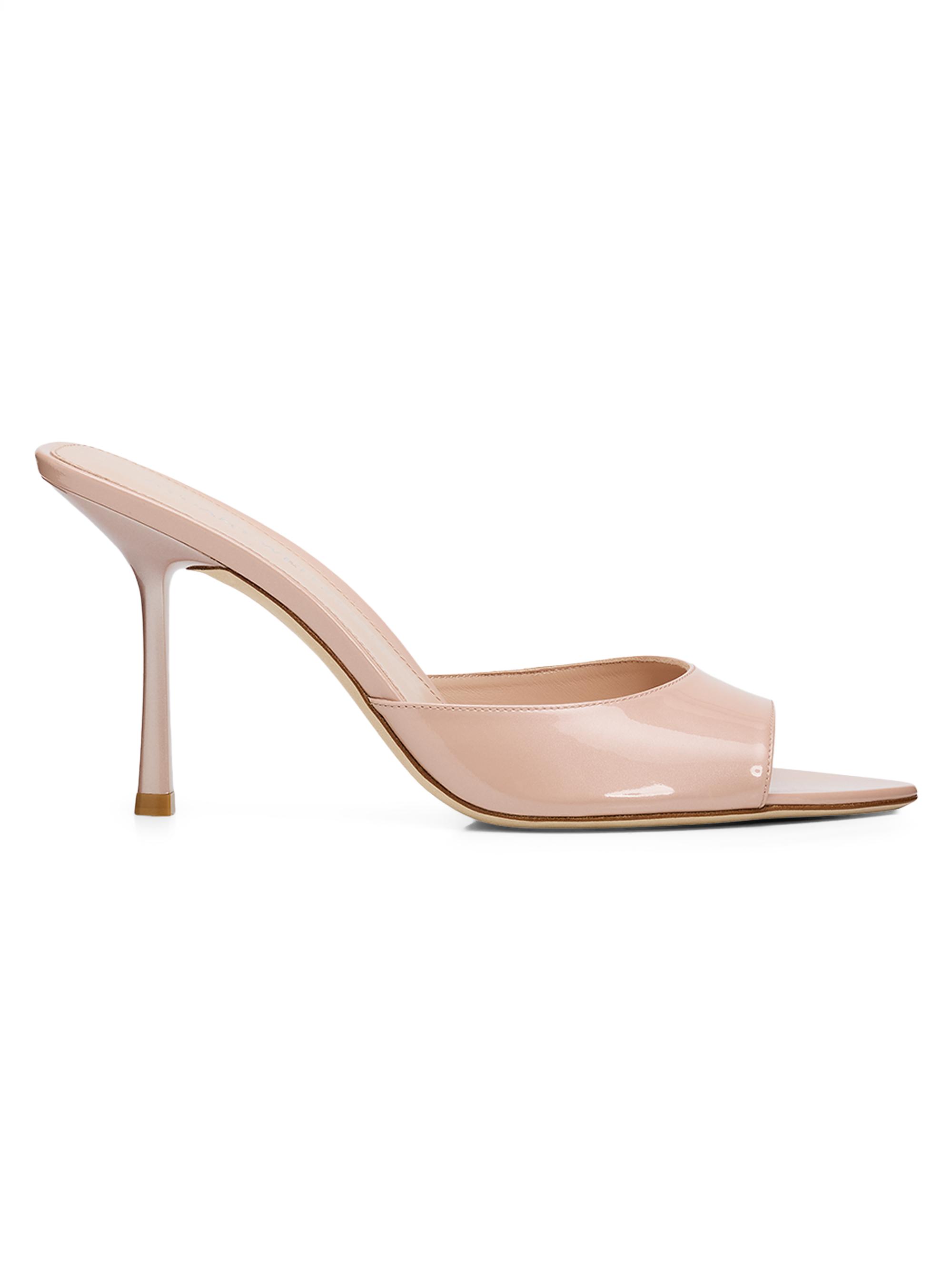 Stuart Weitzman Women's Lexington 85MM Patent Leather Mules - Blushful