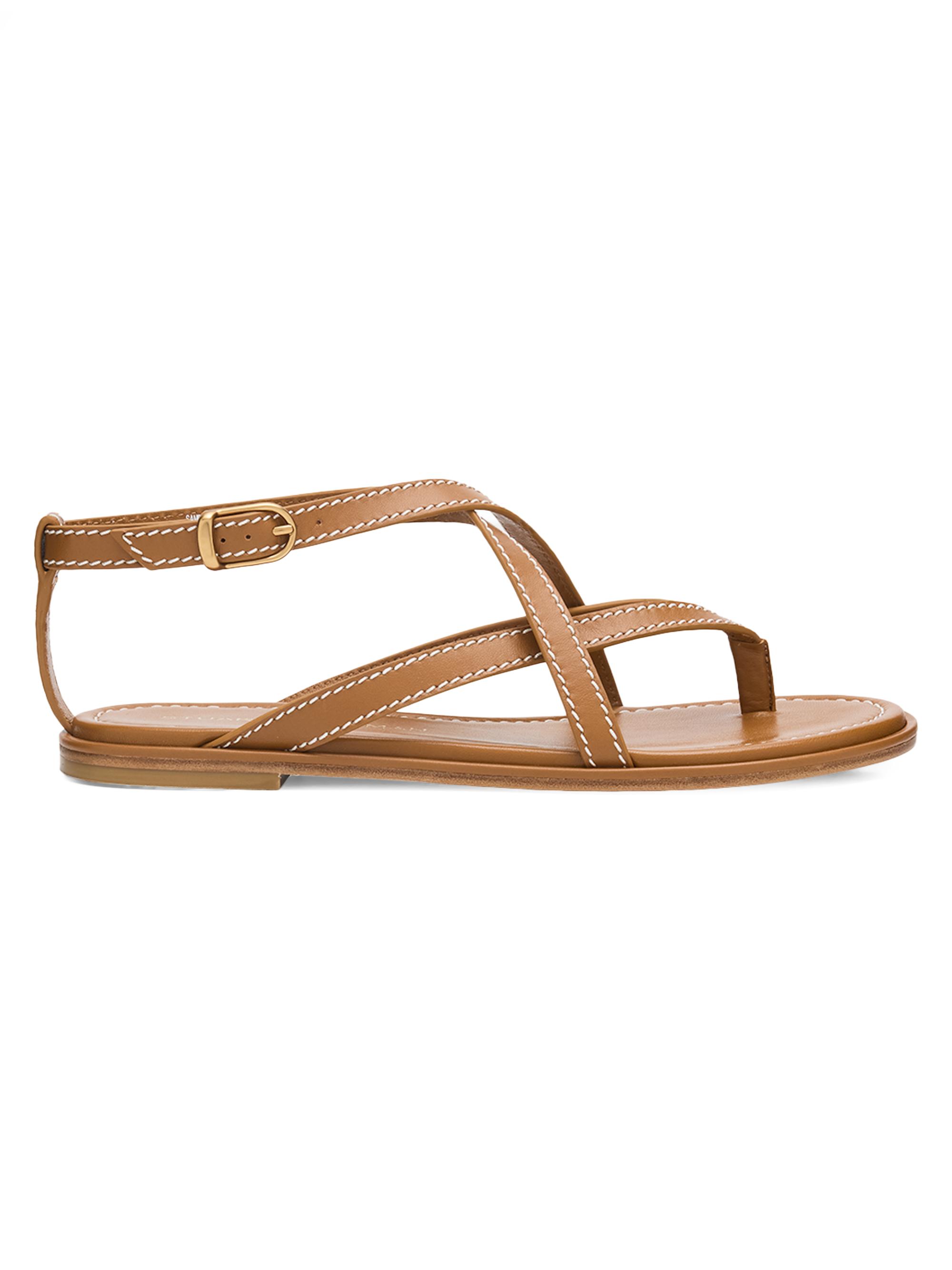 Stuart Weitzman Women's Park Leather Sandals - Boho Tan