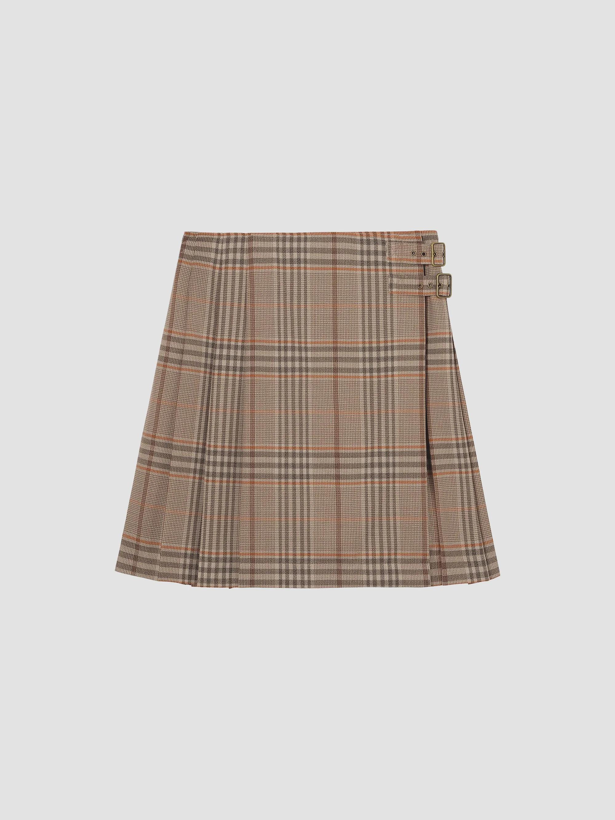 Burberry Odessa Check Wool Mini Skirt | Saks Fifth Avenue