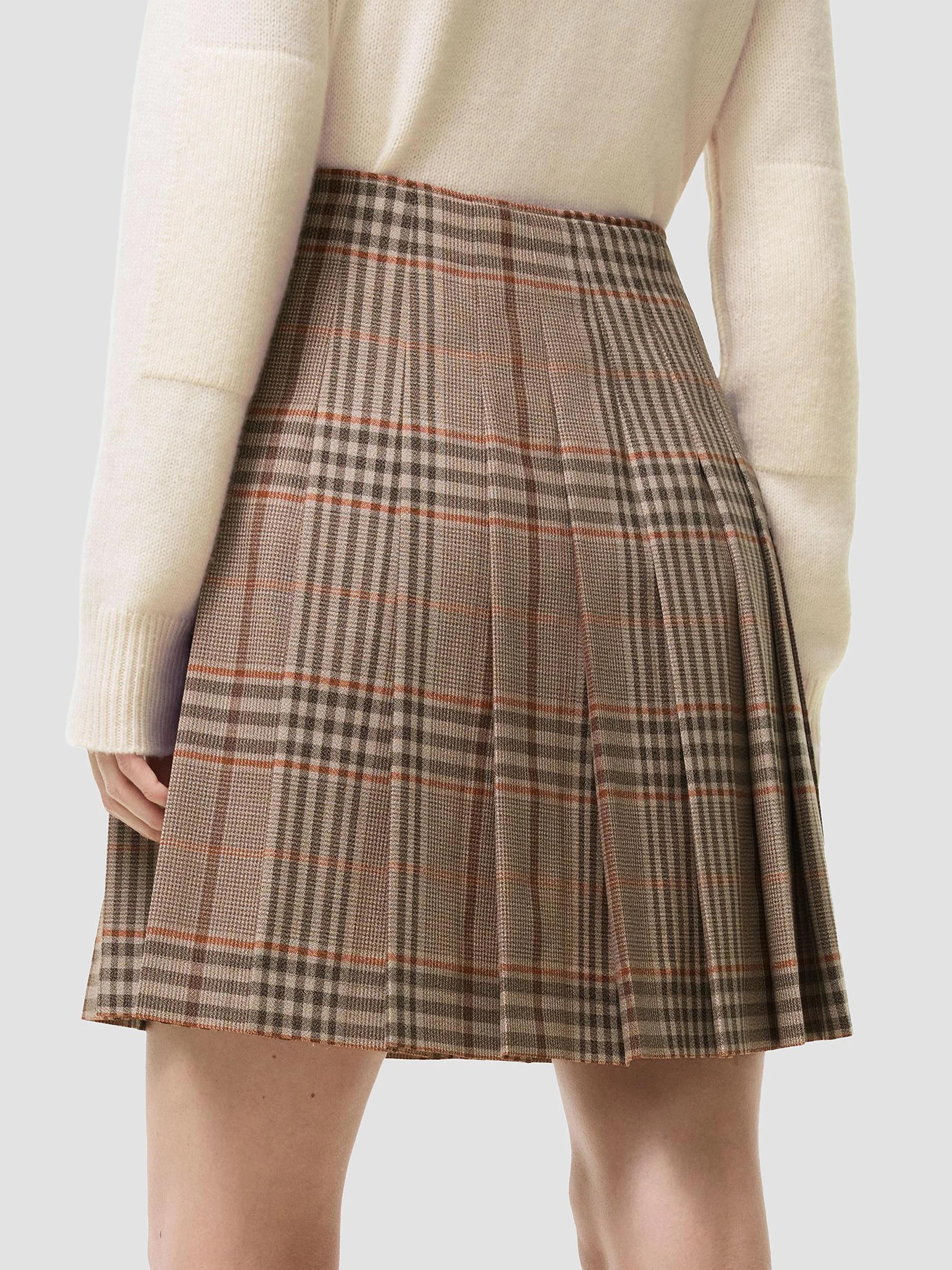 Burberry Odessa Check Wool Mini Skirt | Saks Fifth Avenue