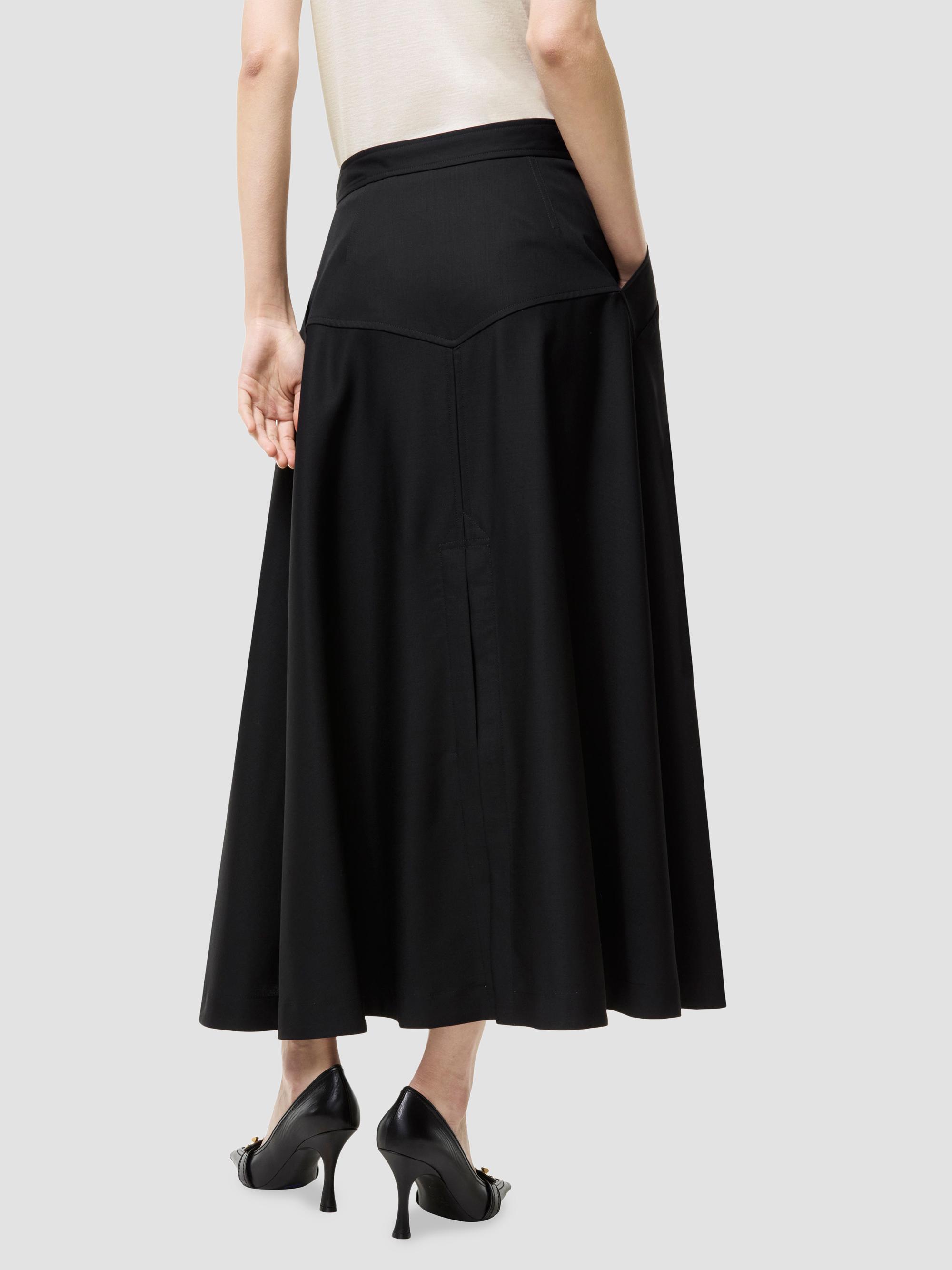 Burberry Belina Belted Wool Twill Midi Skirt | Saks Fifth Avenue