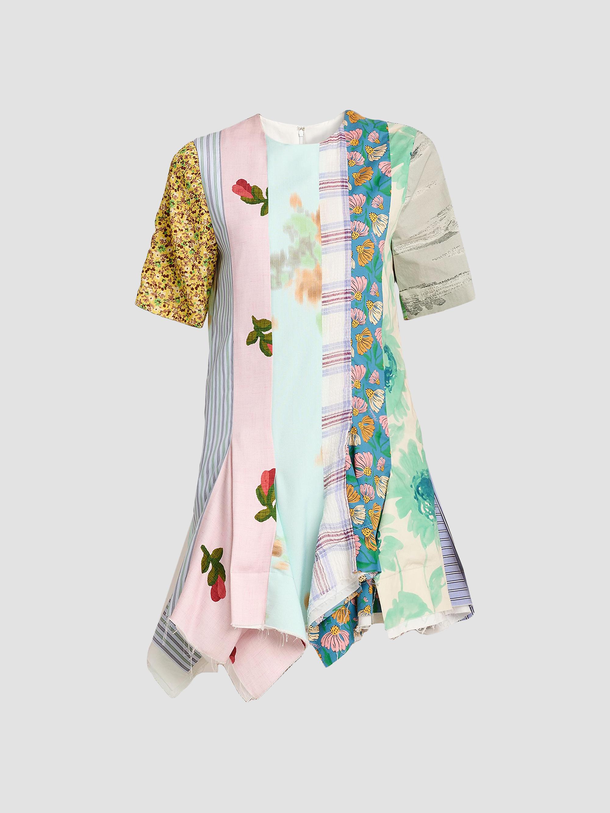 Moschino Women's Patchwork Print Cotton Mini Dress | Thumbnail 6