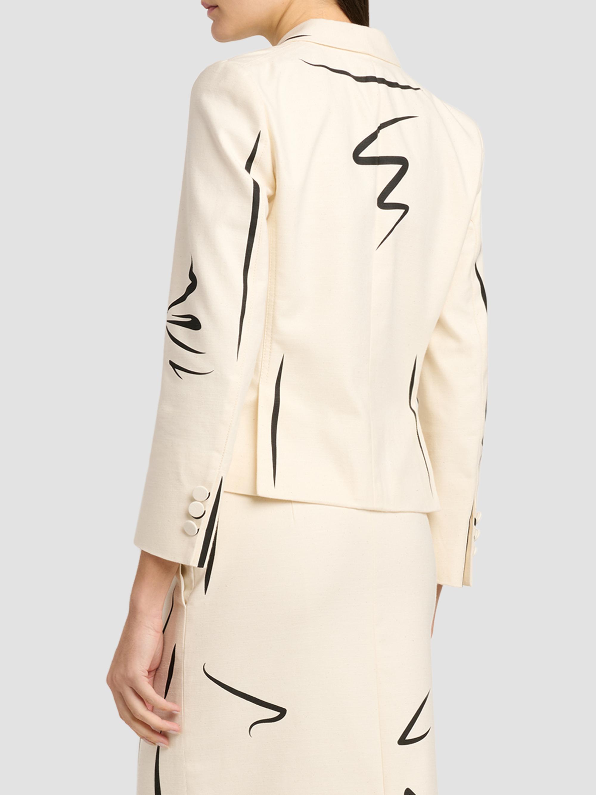 Moschino Trompe-L'oeil Tailored Cotton Jacket | Saks Fifth Avenue