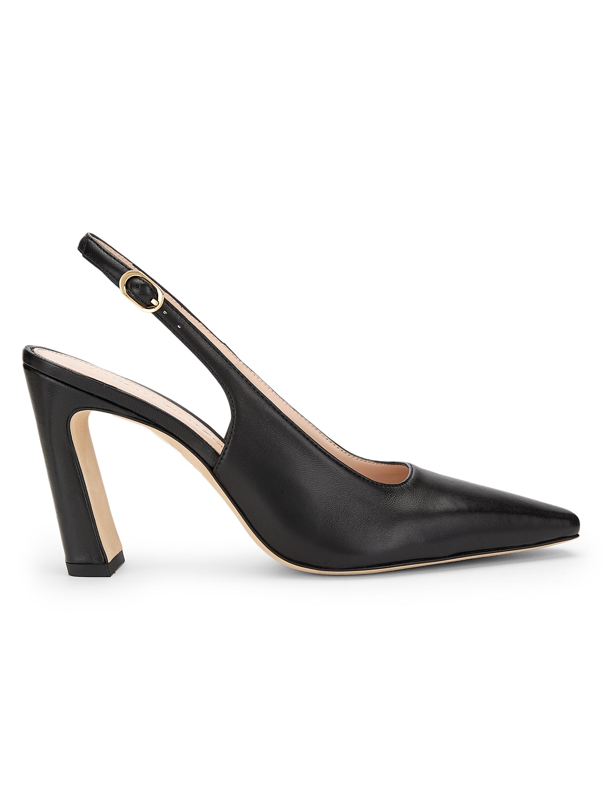 Stuart Weitzman Women's Stassi 85MM Leather Slingback Pumps - Black