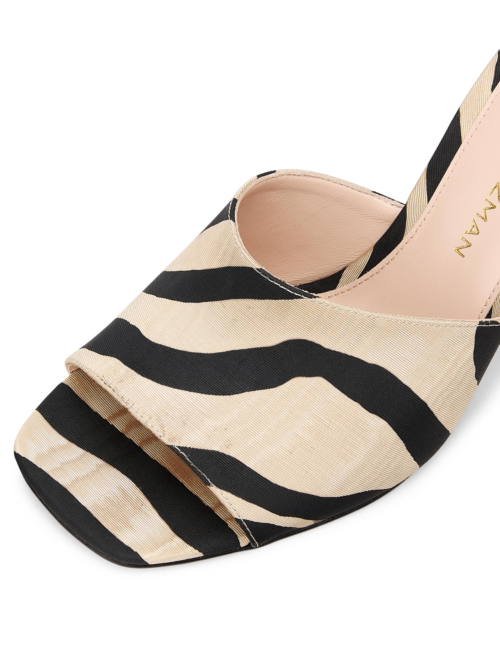 Stuart Weitzman Vinnie 85MM Zebra-Print Mules | Saks Fifth Avenue