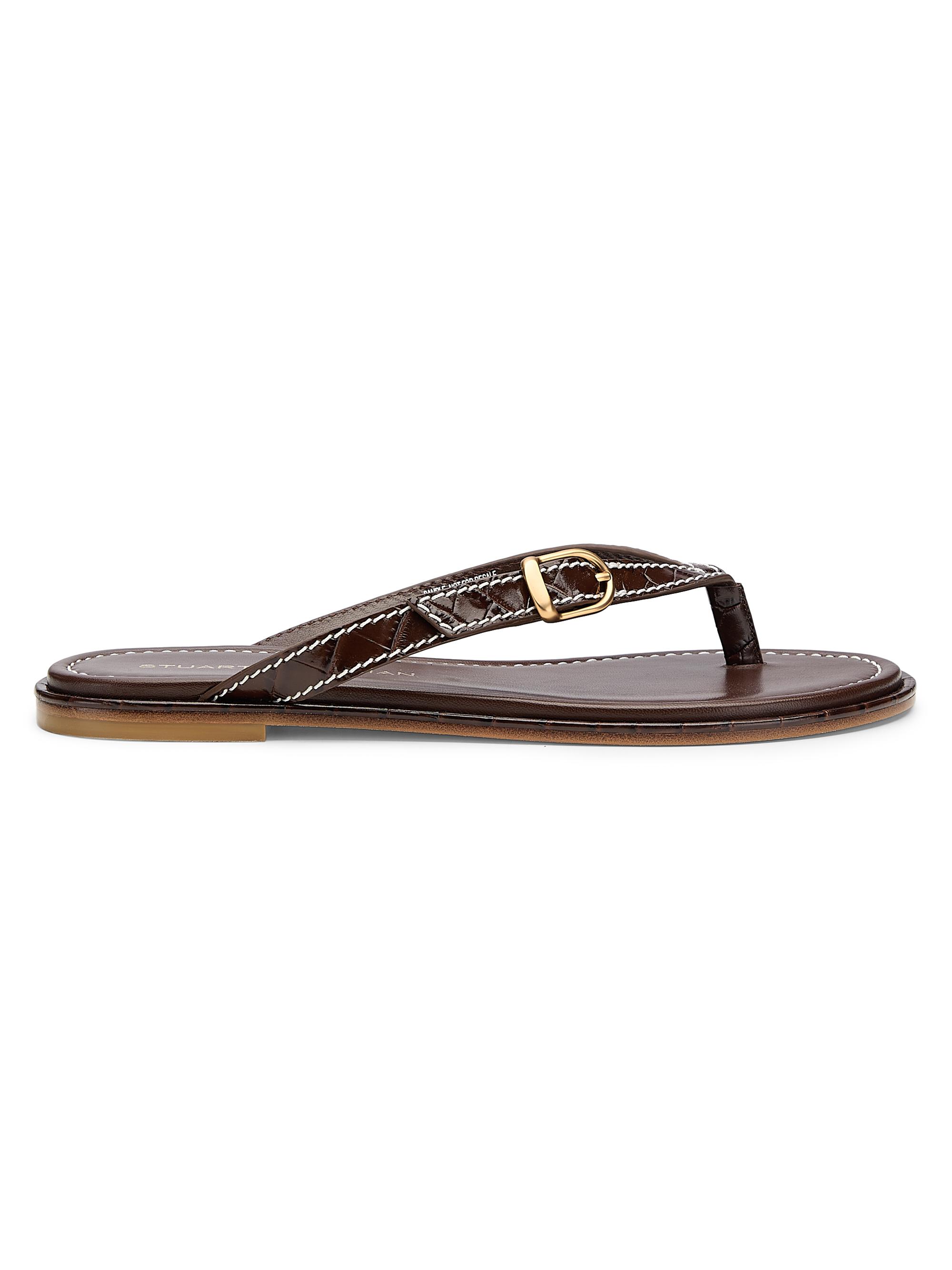 Stuart Weitzman Women's Park Leather Sandals - Walnut | Thumbnail 7