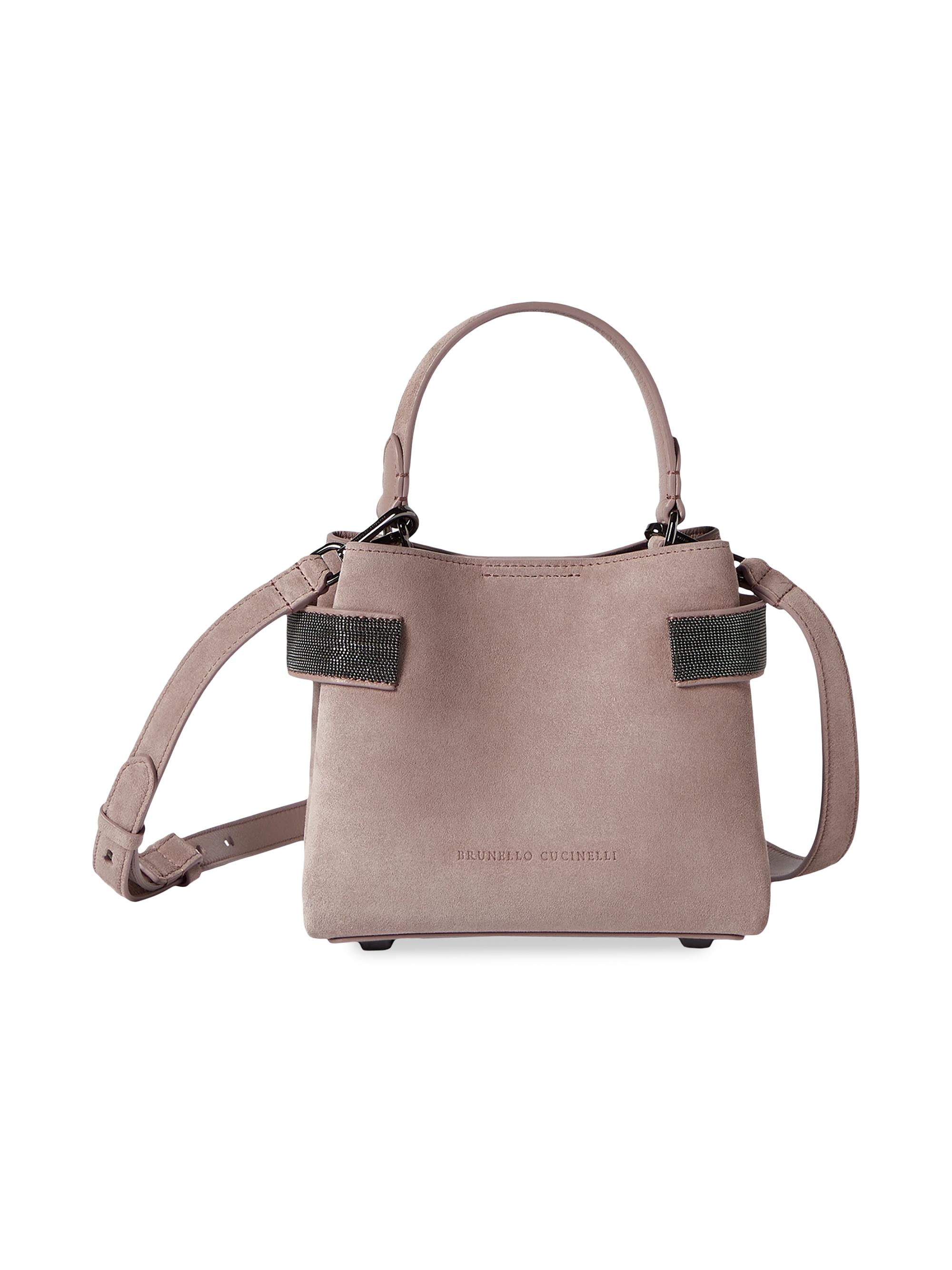 Brunello Cucinelli Essence Small Top Handle Bag in Suede with