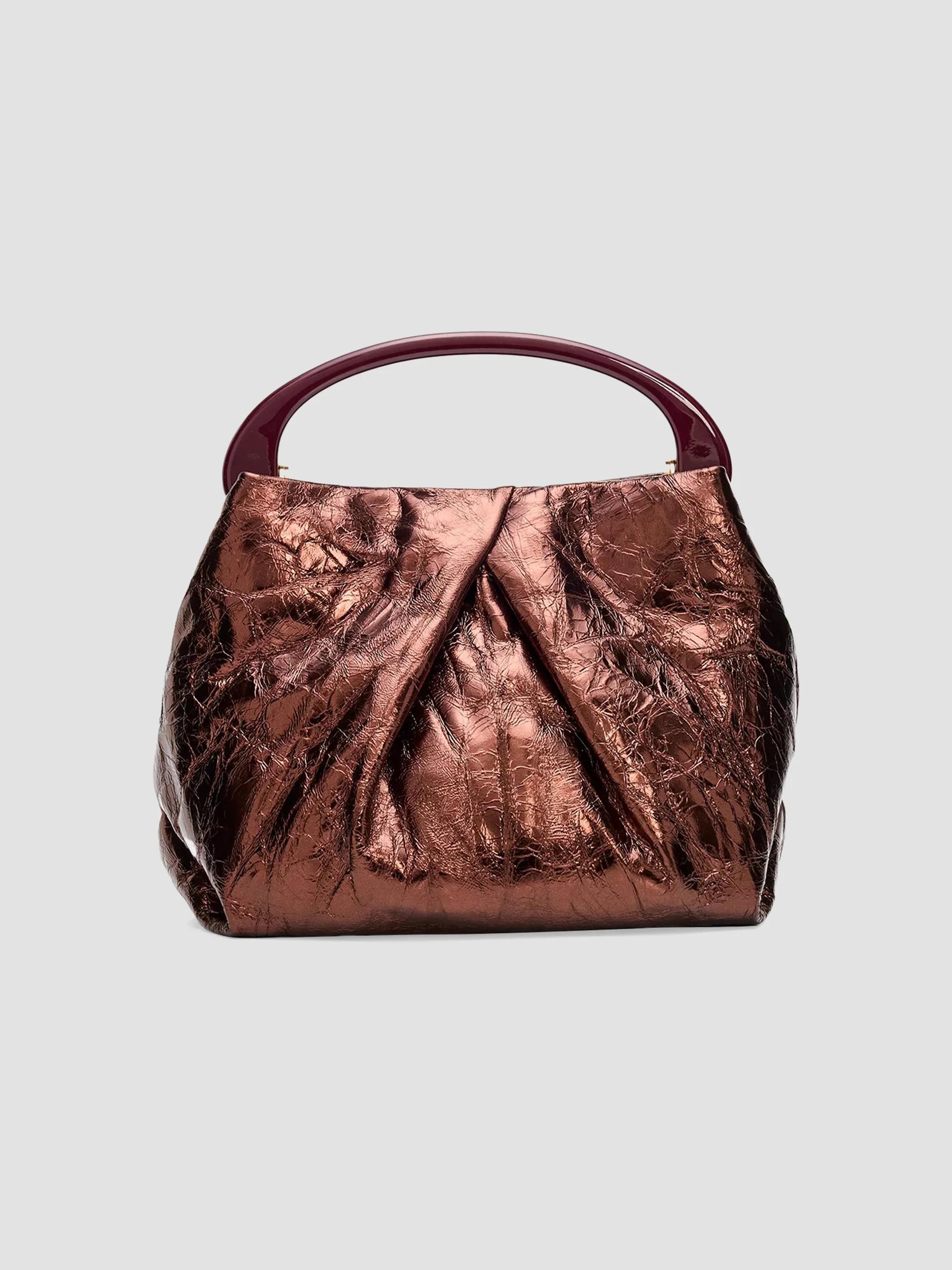 Dries Van Noten Women's Small Leather Top-Handle Bag - Brown