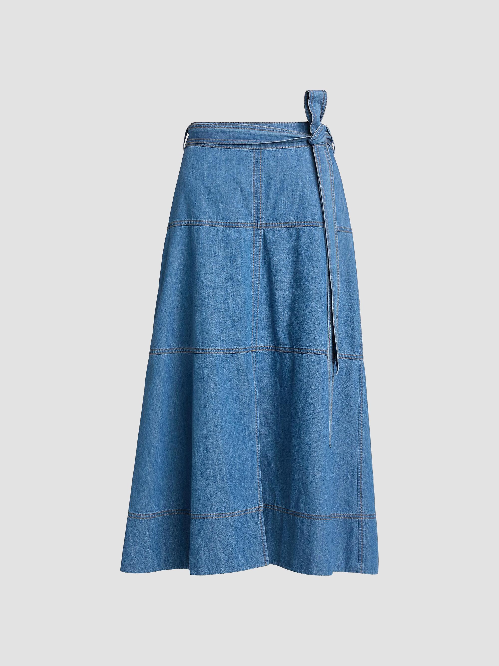 Moschino Jeans Ruffled Cargo Denim Midi-Skirt | Saks Fifth Avenue