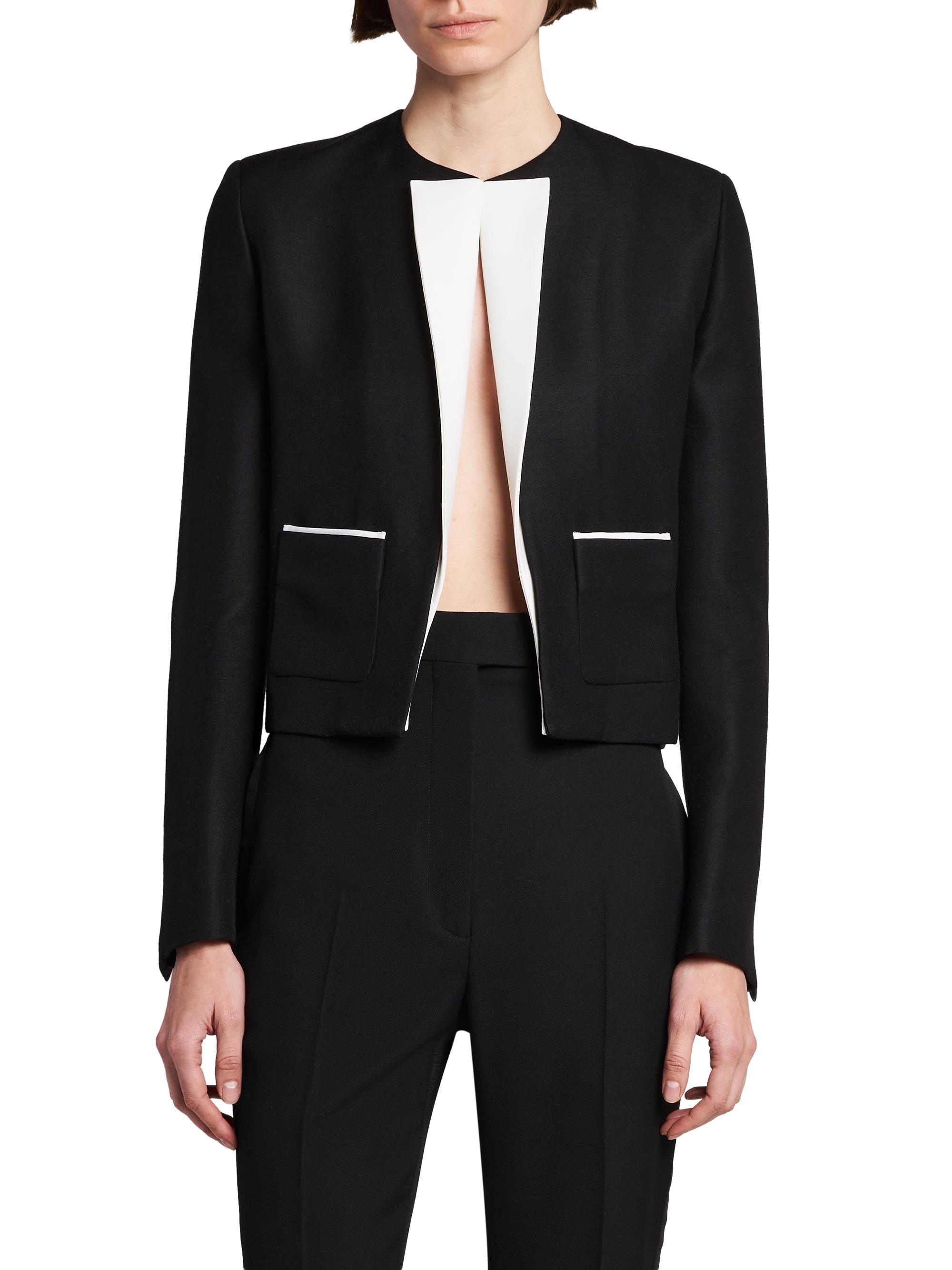 TOM FORD Women's Virgin Wool-Silk Jacket - Black | Thumbnail 3